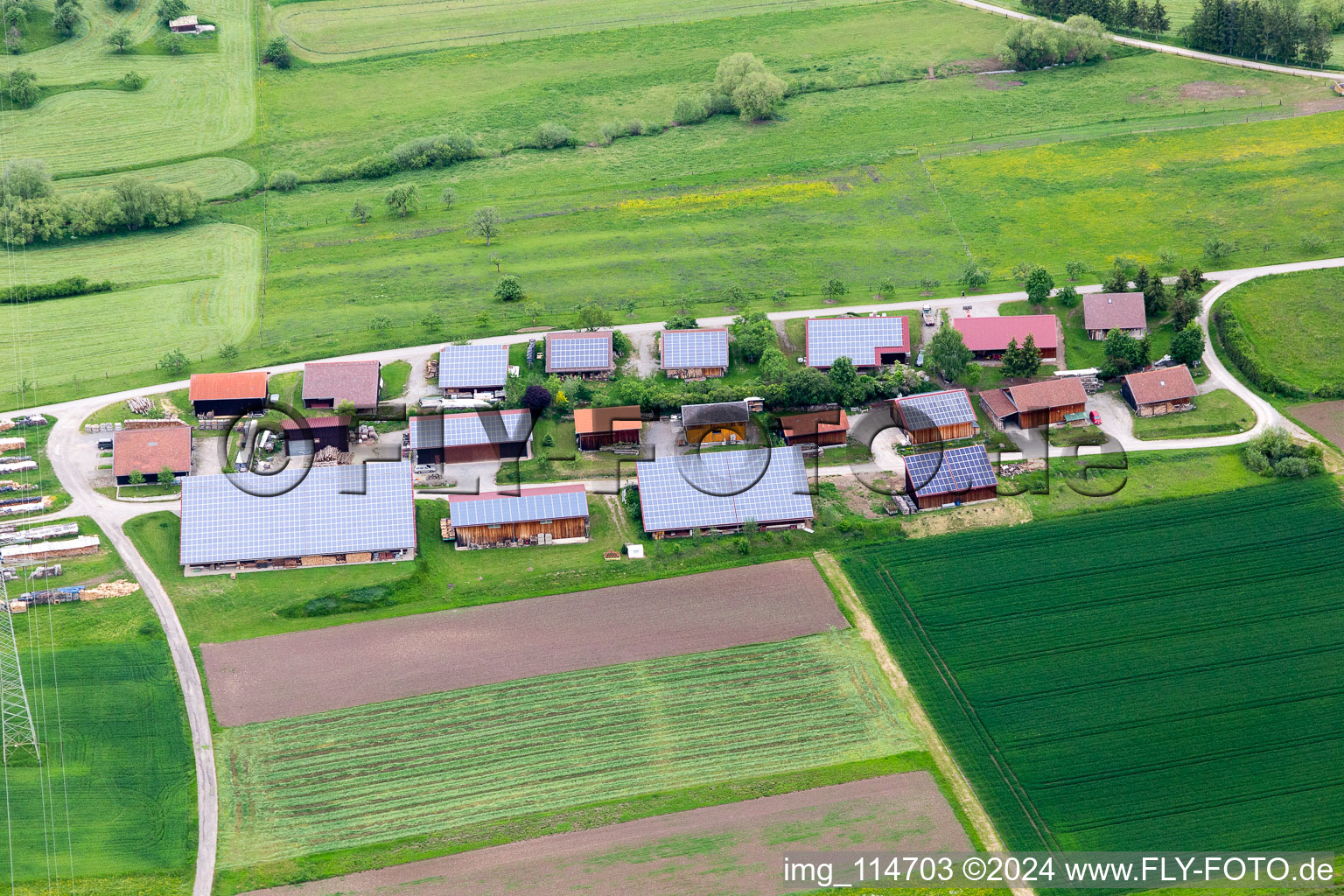 Vue oblique de Rangendingen dans le département Bade-Wurtemberg, Allemagne