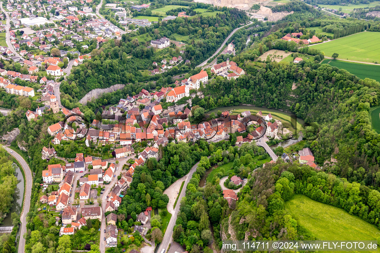 Haigerloch dans le département Bade-Wurtemberg, Allemagne d'en haut