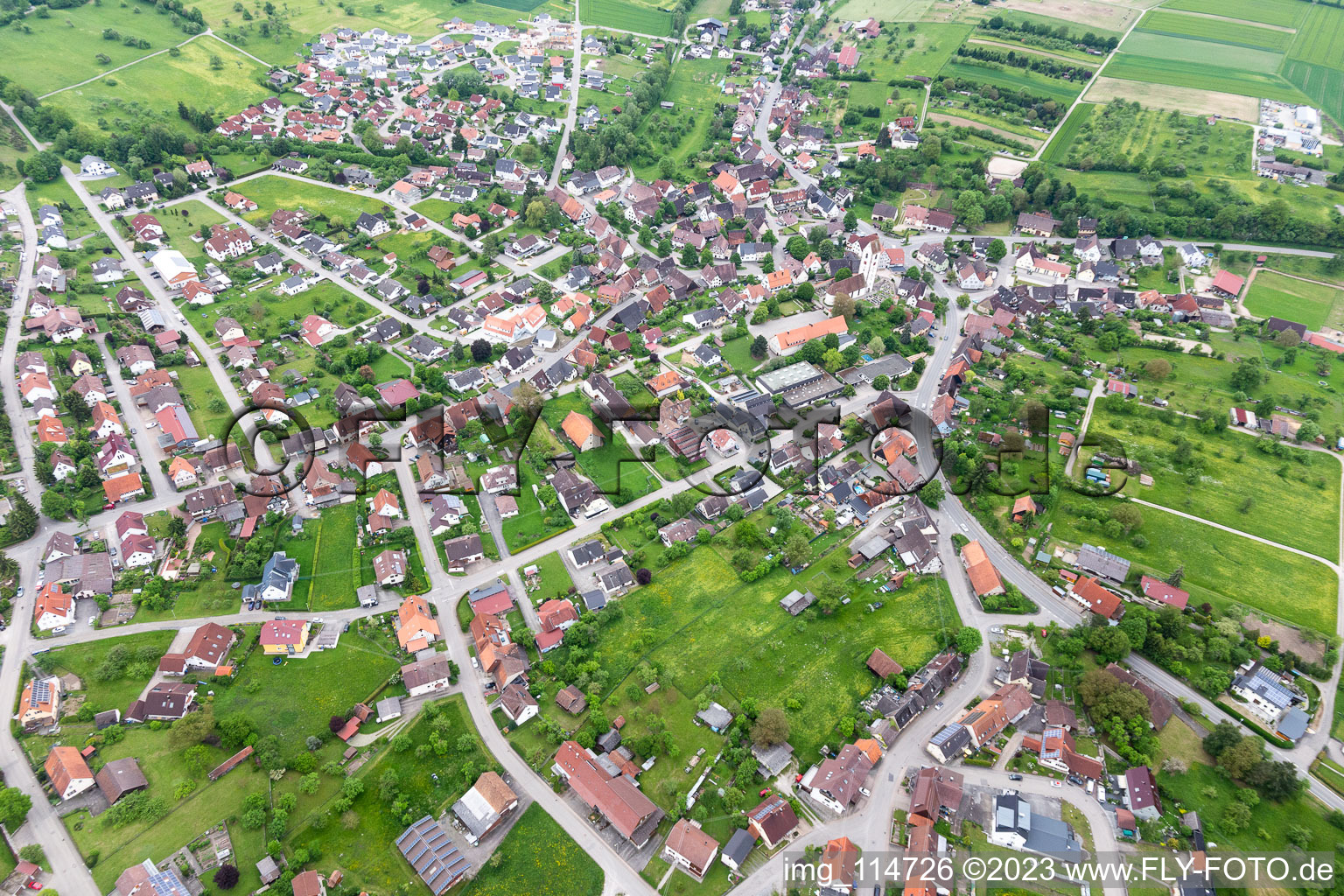 Vue aérienne de Quartier Bergfelden in Sulz am Neckar dans le département Bade-Wurtemberg, Allemagne