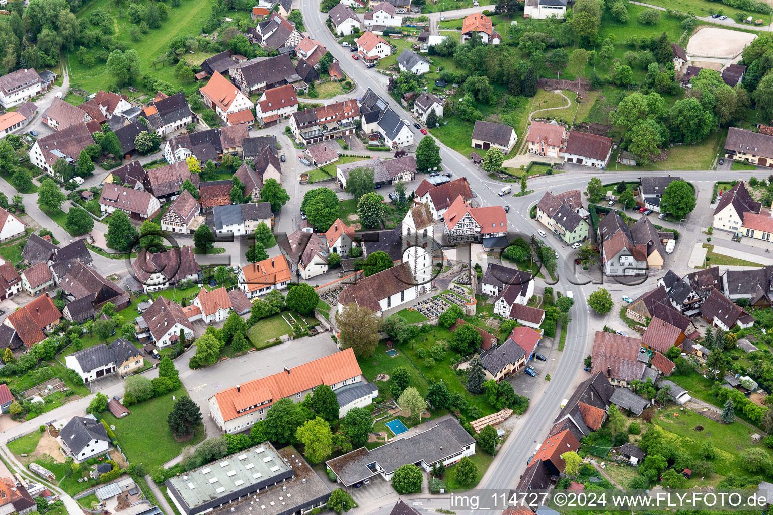 Vue aérienne de Quartier Bergfelden in Sulz am Neckar dans le département Bade-Wurtemberg, Allemagne