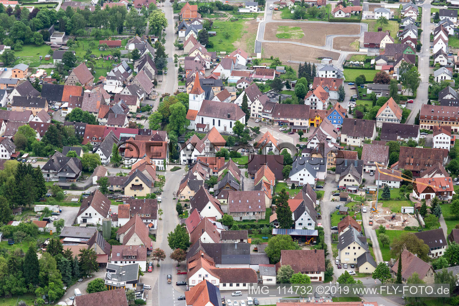 Photographie aérienne de Vöhringen dans le département Bade-Wurtemberg, Allemagne