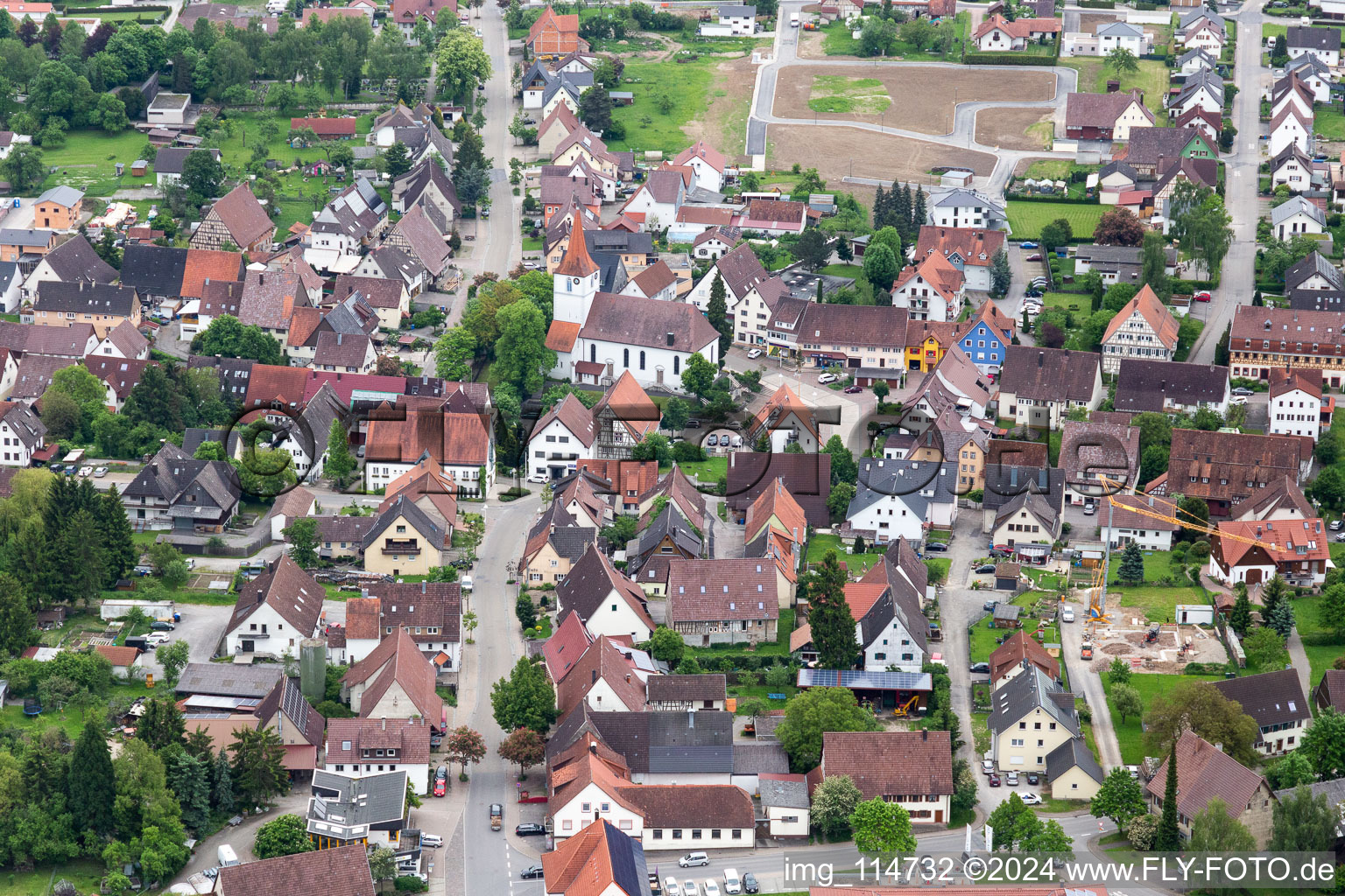 Photographie aérienne de Vöhringen dans le département Bade-Wurtemberg, Allemagne