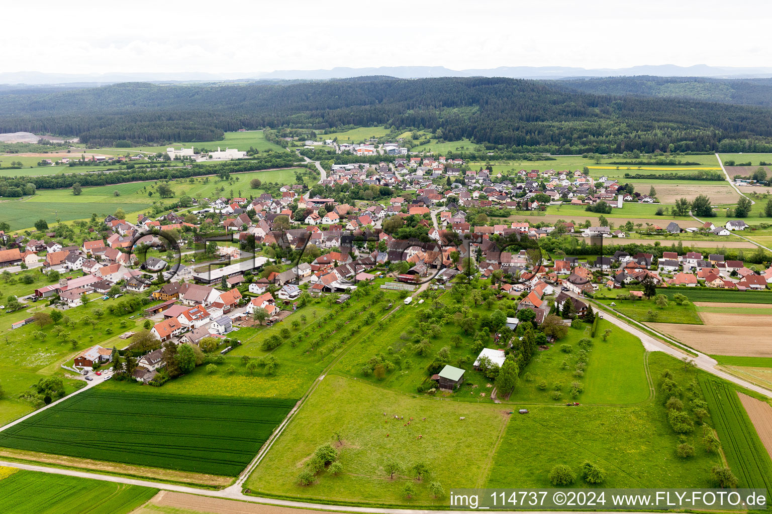 Vue aérienne de Quartier Wittershausen in Vöhringen dans le département Bade-Wurtemberg, Allemagne