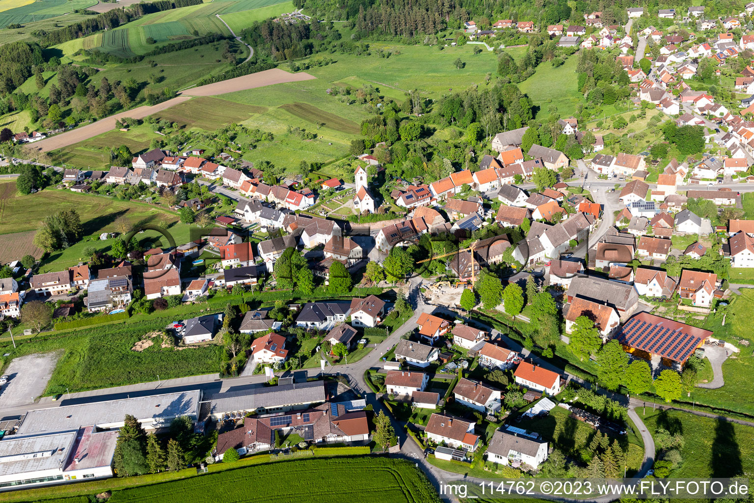 Vue aérienne de Quartier Renfrizhausen in Sulz am Neckar dans le département Bade-Wurtemberg, Allemagne