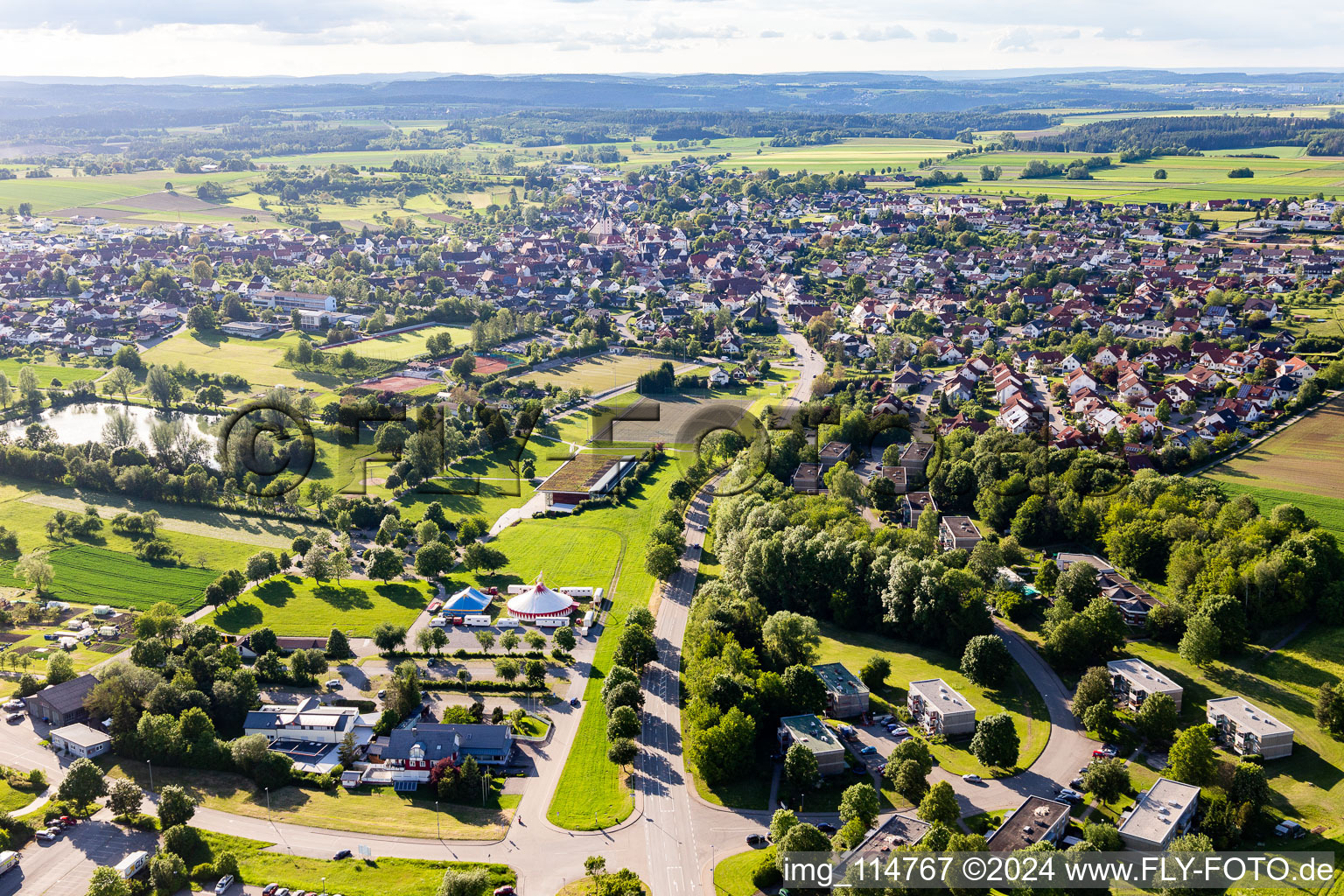 Vue aérienne de Empfingen dans le département Bade-Wurtemberg, Allemagne