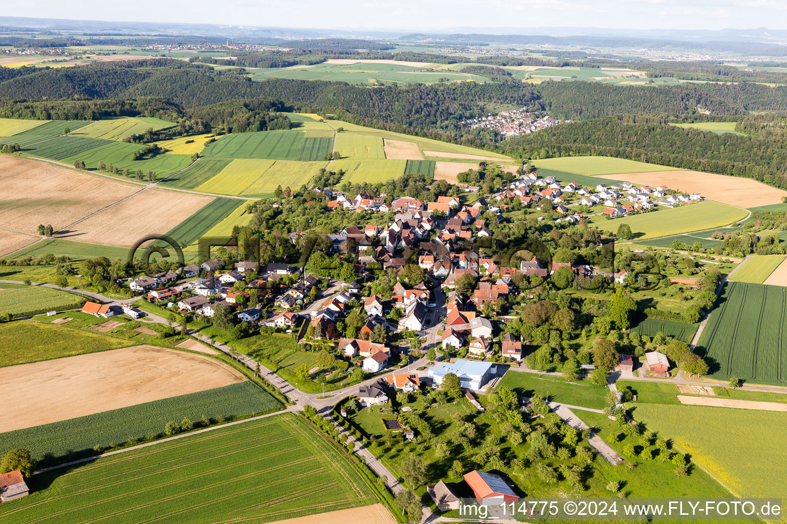 Vue aérienne de Quartier Wiesenstetten in Empfingen dans le département Bade-Wurtemberg, Allemagne