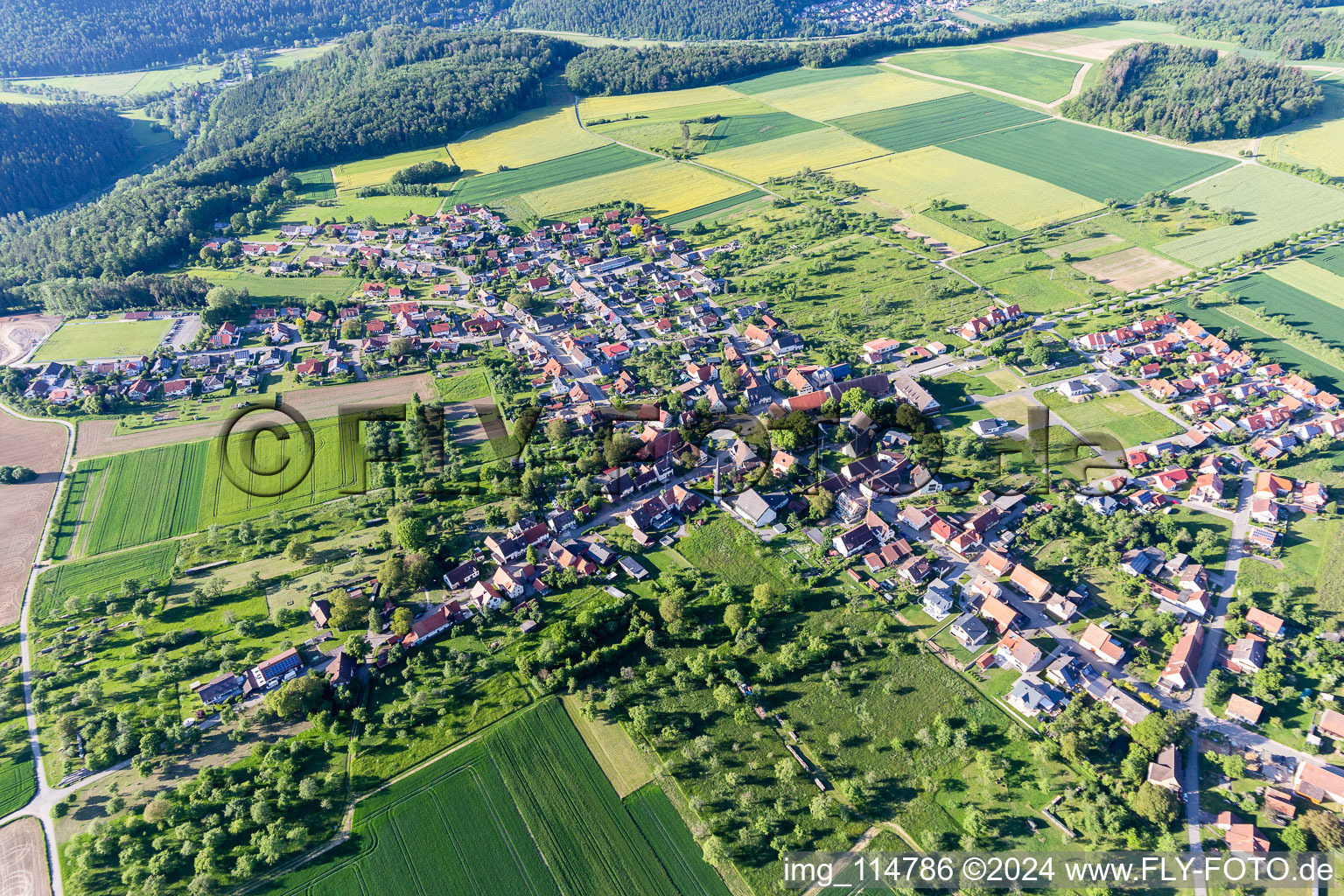 Vue aérienne de Quartier Felldorf in Starzach dans le département Bade-Wurtemberg, Allemagne