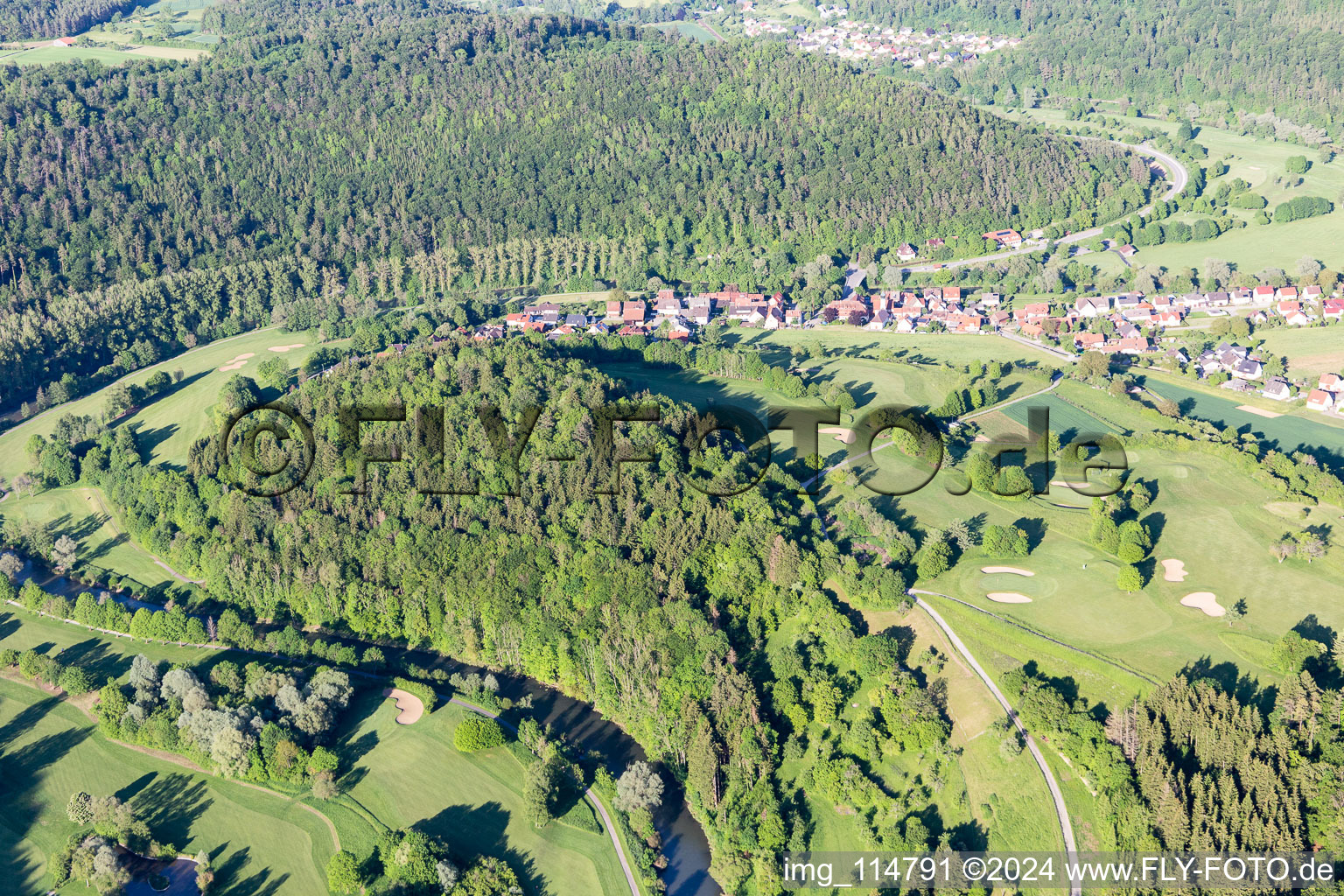 Vue aérienne de Hôtel Château de Weitenburg à Mühringen dans le département Bade-Wurtemberg, Allemagne