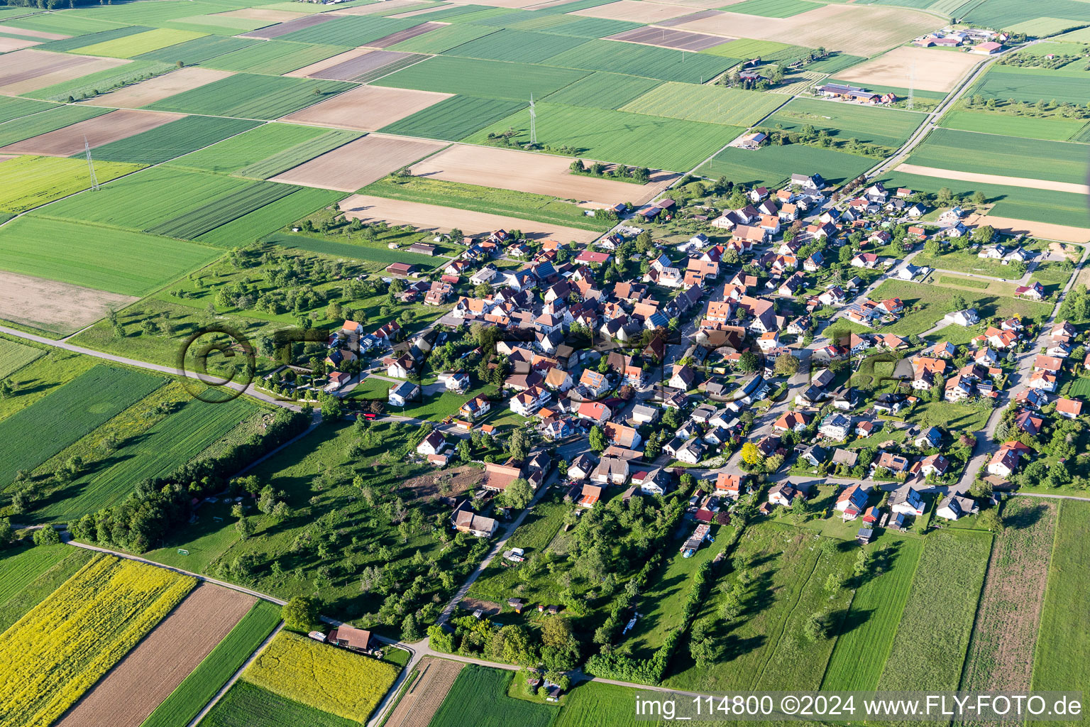 Vue aérienne de Quartier Nellingsheim in Neustetten dans le département Bade-Wurtemberg, Allemagne