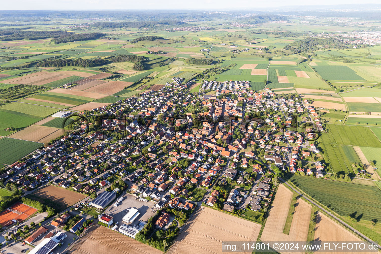 Vue aérienne de Quartier Remmingsheim in Neustetten dans le département Bade-Wurtemberg, Allemagne