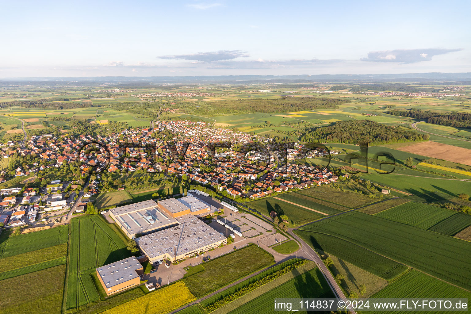 Vue aérienne de Rolf Benz SA à Mötzingen dans le département Bade-Wurtemberg, Allemagne