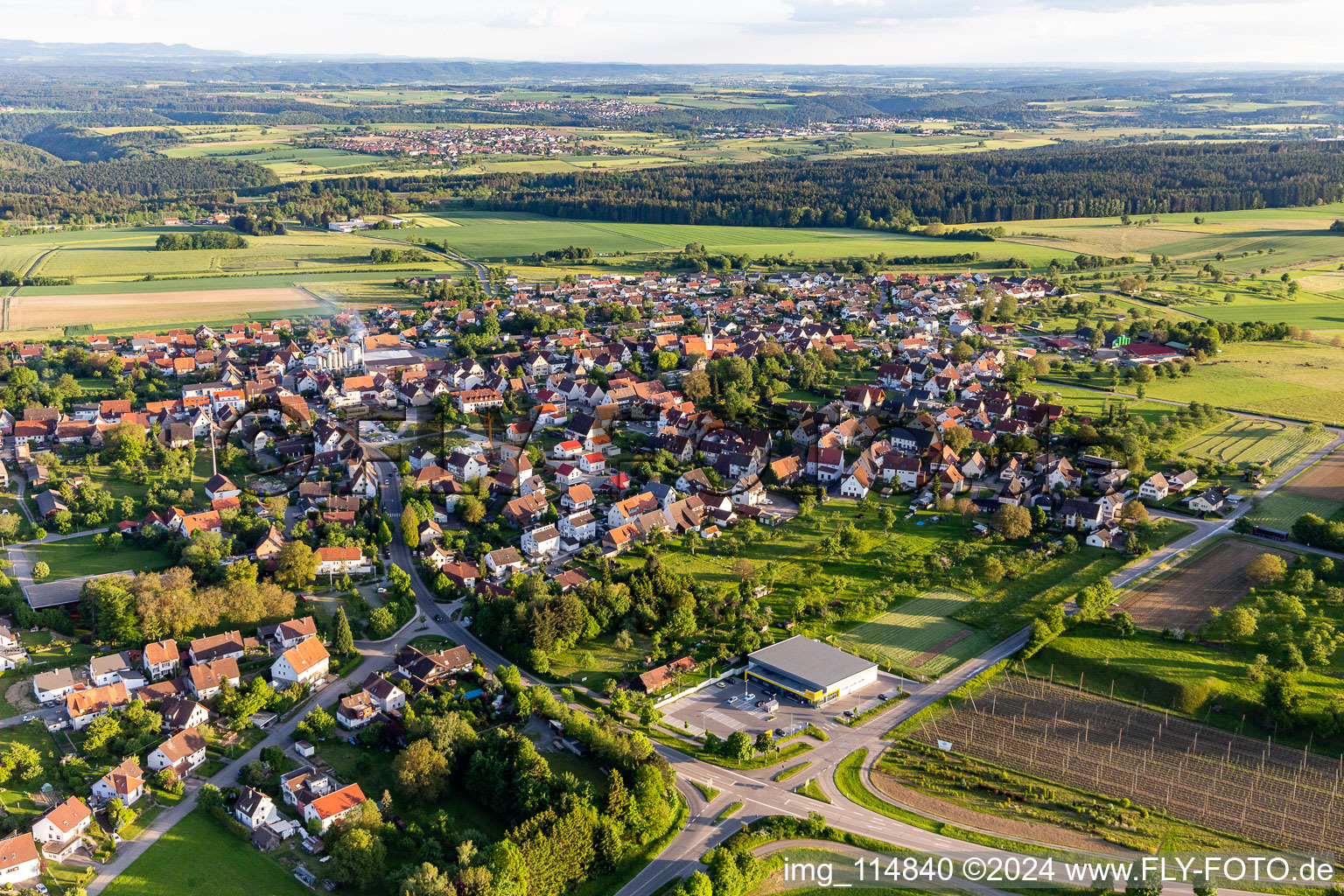 Vue aérienne de Quartier Hochdorf in Nagold dans le département Bade-Wurtemberg, Allemagne