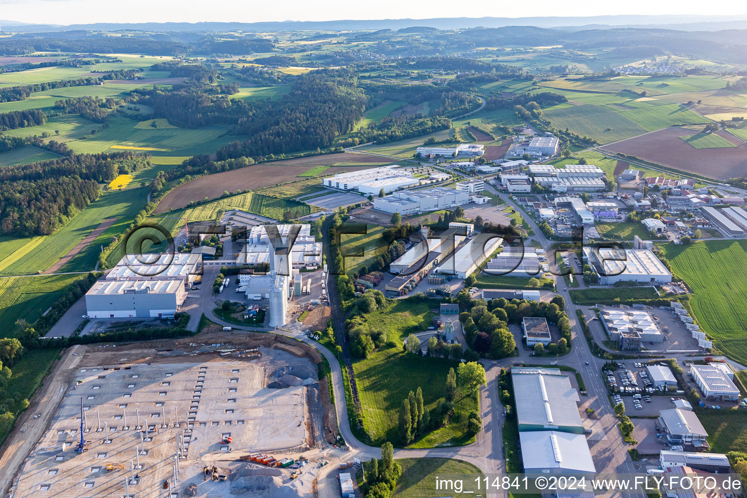 Vue aérienne de Zone Industrielle Rue Industrielle à Horb am Neckar dans le département Bade-Wurtemberg, Allemagne