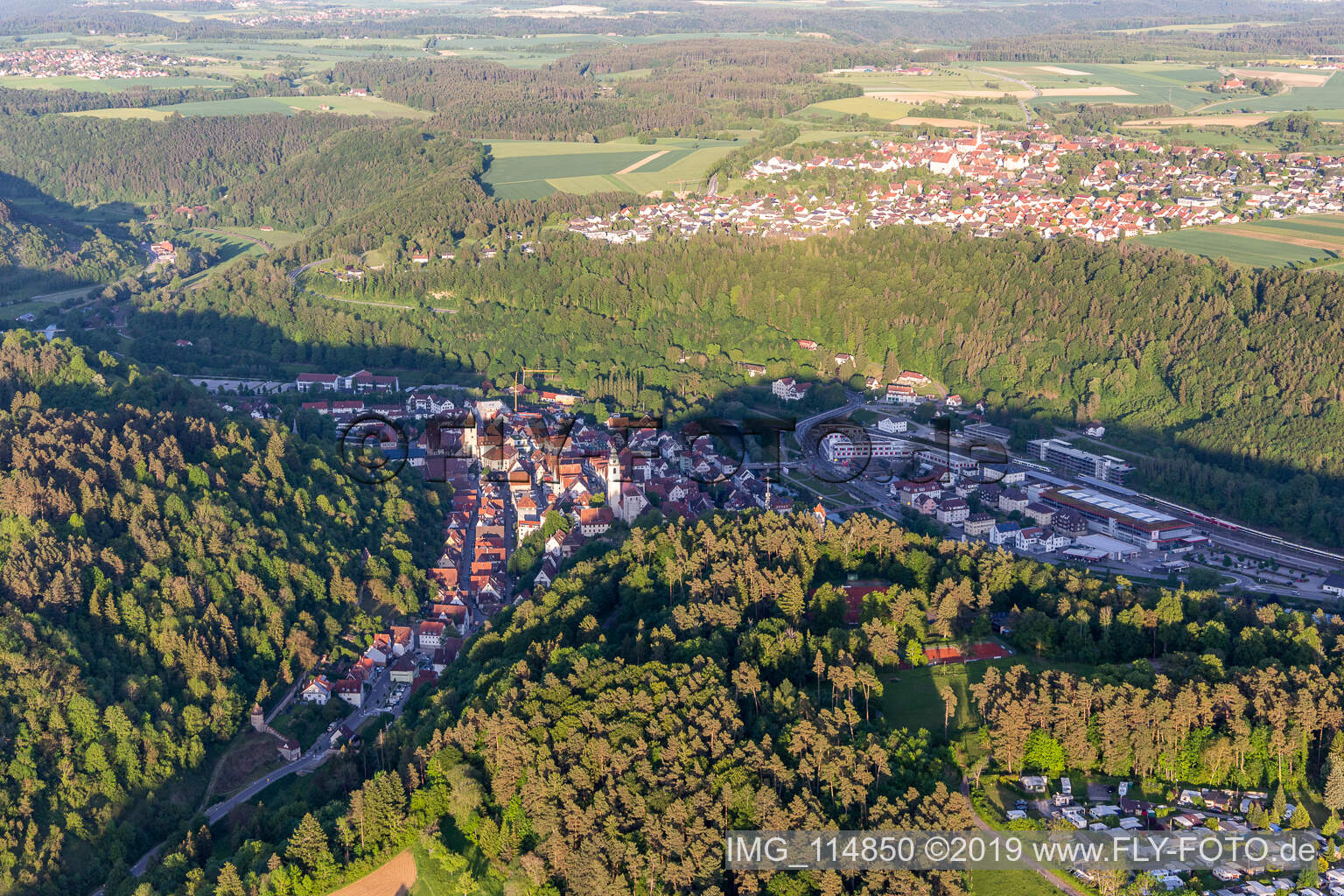 Photographie aérienne de Horb am Neckar dans le département Bade-Wurtemberg, Allemagne
