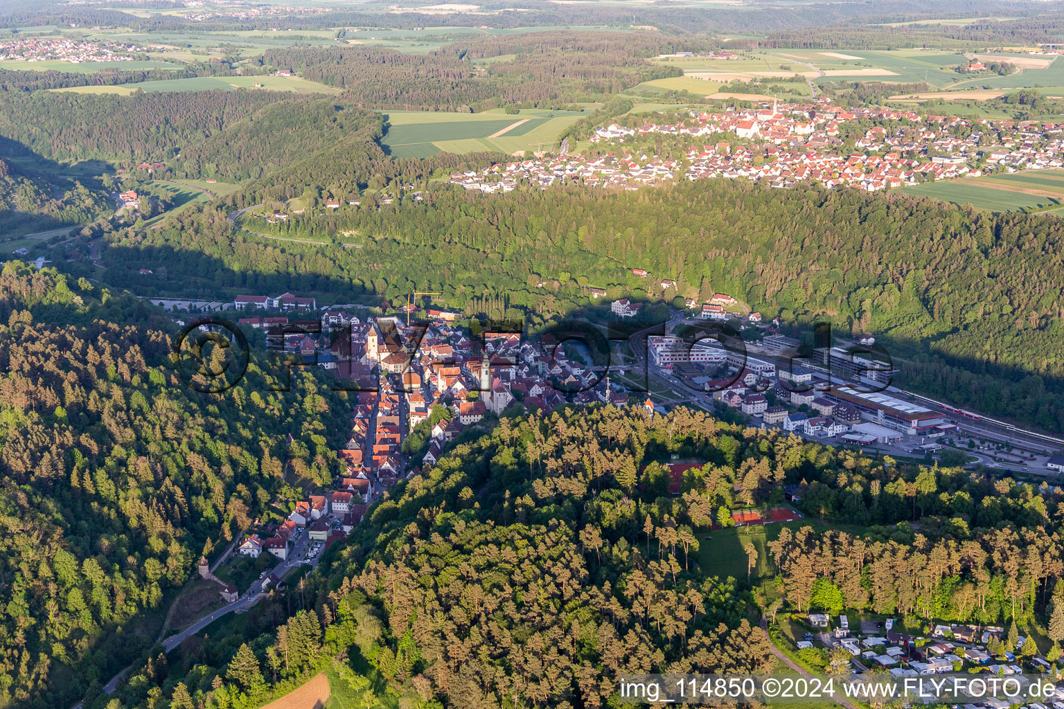 Photographie aérienne de Horb am Neckar dans le département Bade-Wurtemberg, Allemagne