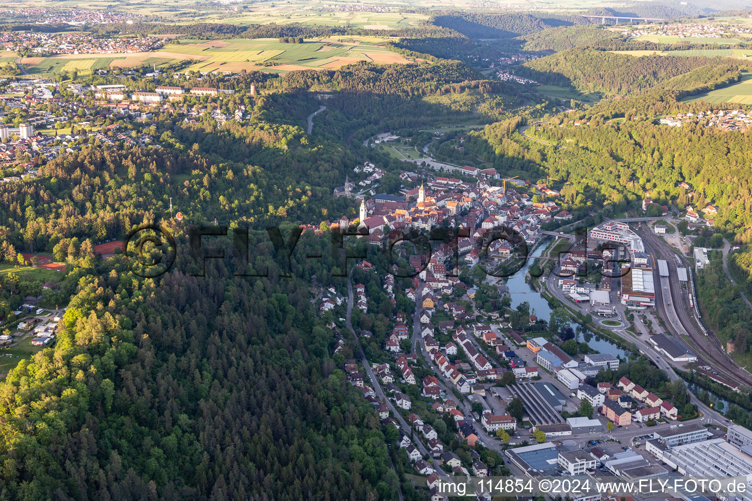 Horb am Neckar dans le département Bade-Wurtemberg, Allemagne hors des airs