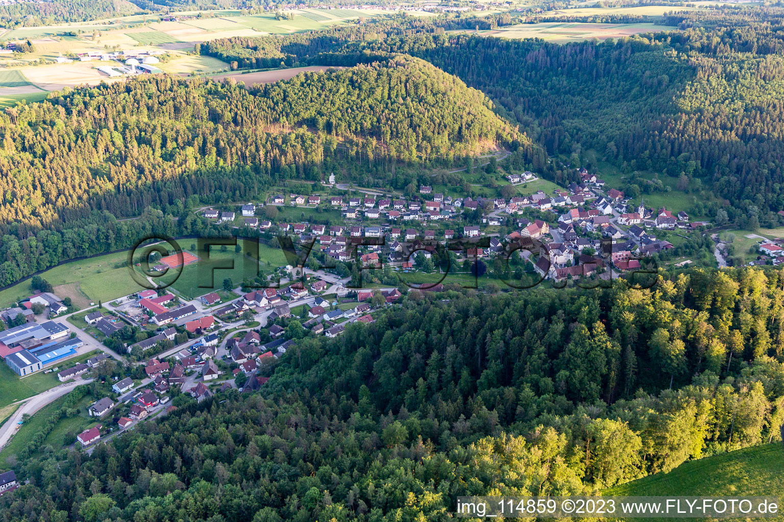 Vue aérienne de Quartier Glatt in Sulz am Neckar dans le département Bade-Wurtemberg, Allemagne