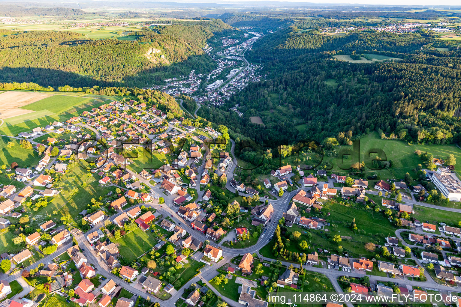 Vue aérienne de Quartier Weiden in Dornhan dans le département Bade-Wurtemberg, Allemagne