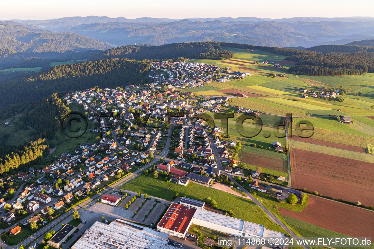 Vue aérienne de Aichhalden dans le département Bade-Wurtemberg, Allemagne