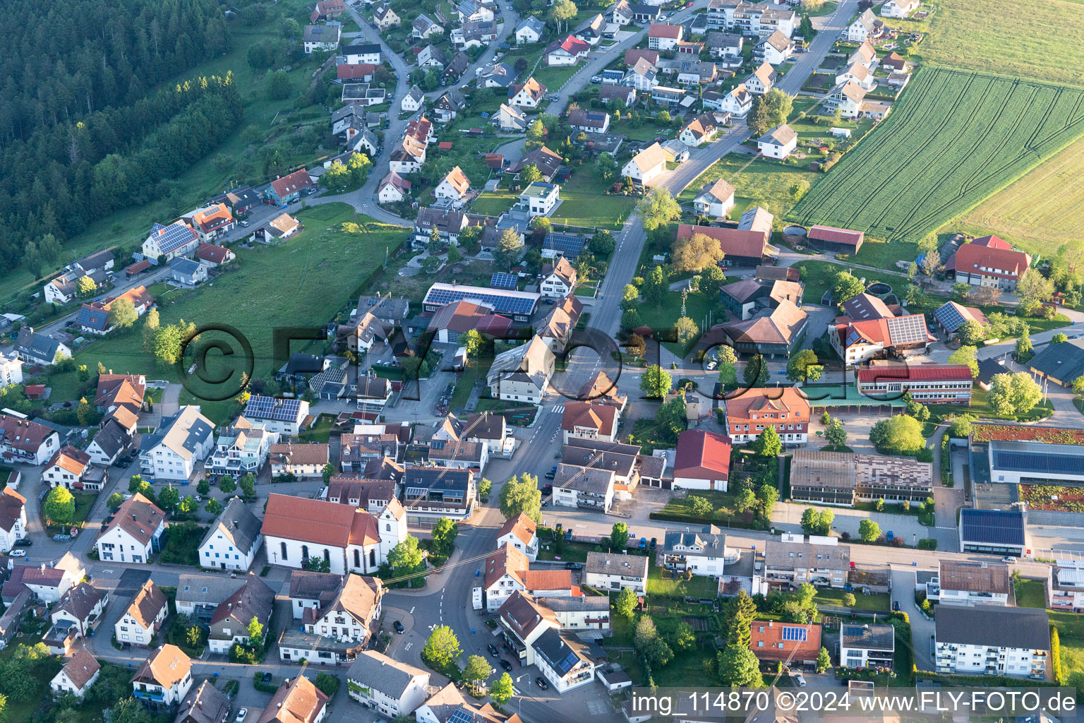 Vue aérienne de Aichhalden dans le département Bade-Wurtemberg, Allemagne