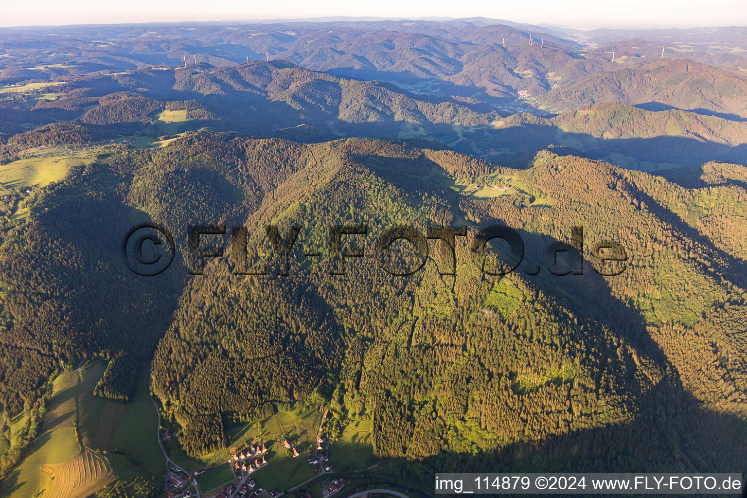 Vue aérienne de Wolfach dans le département Bade-Wurtemberg, Allemagne