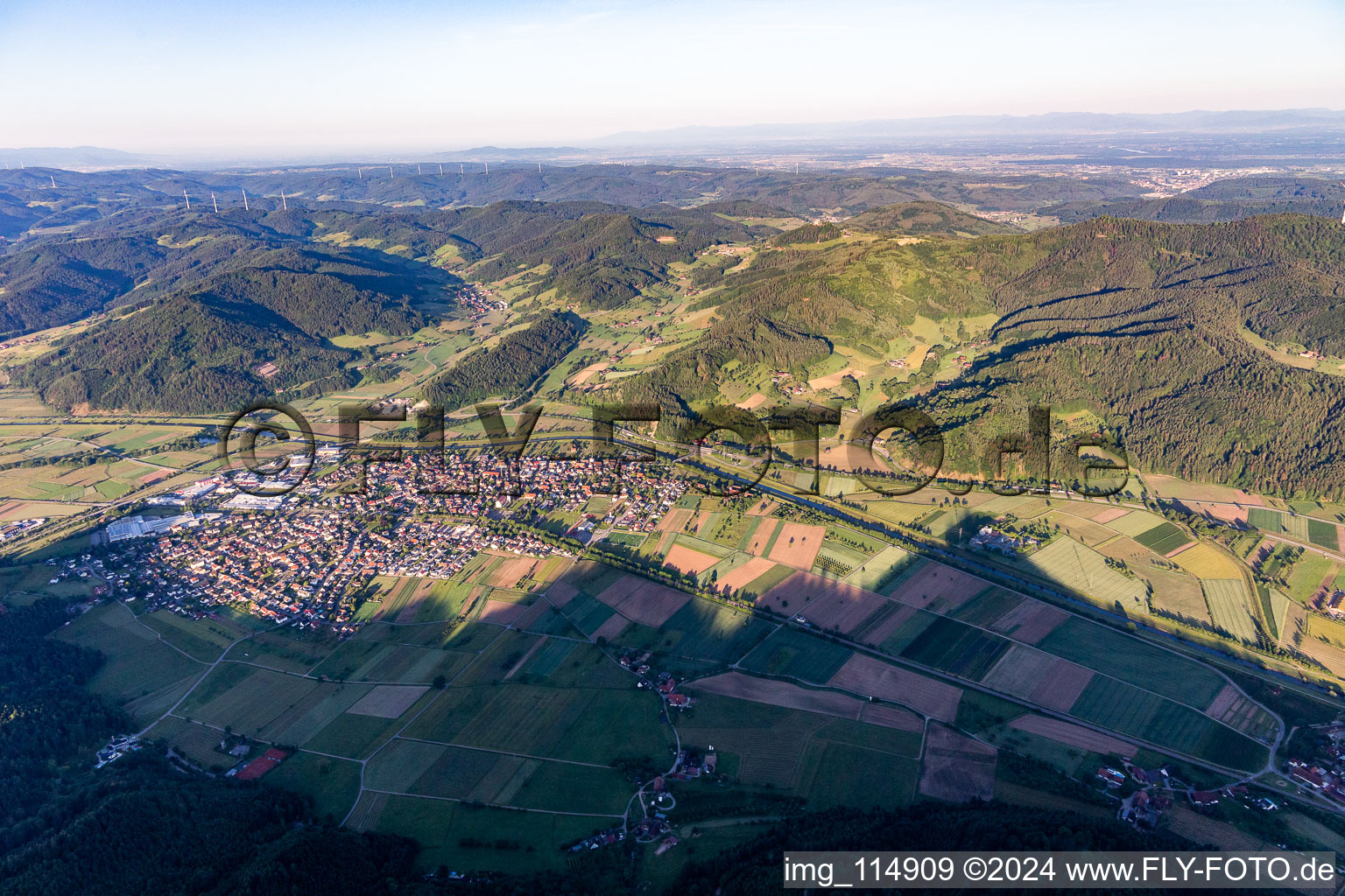 Photographie aérienne de Biberach dans le département Bade-Wurtemberg, Allemagne