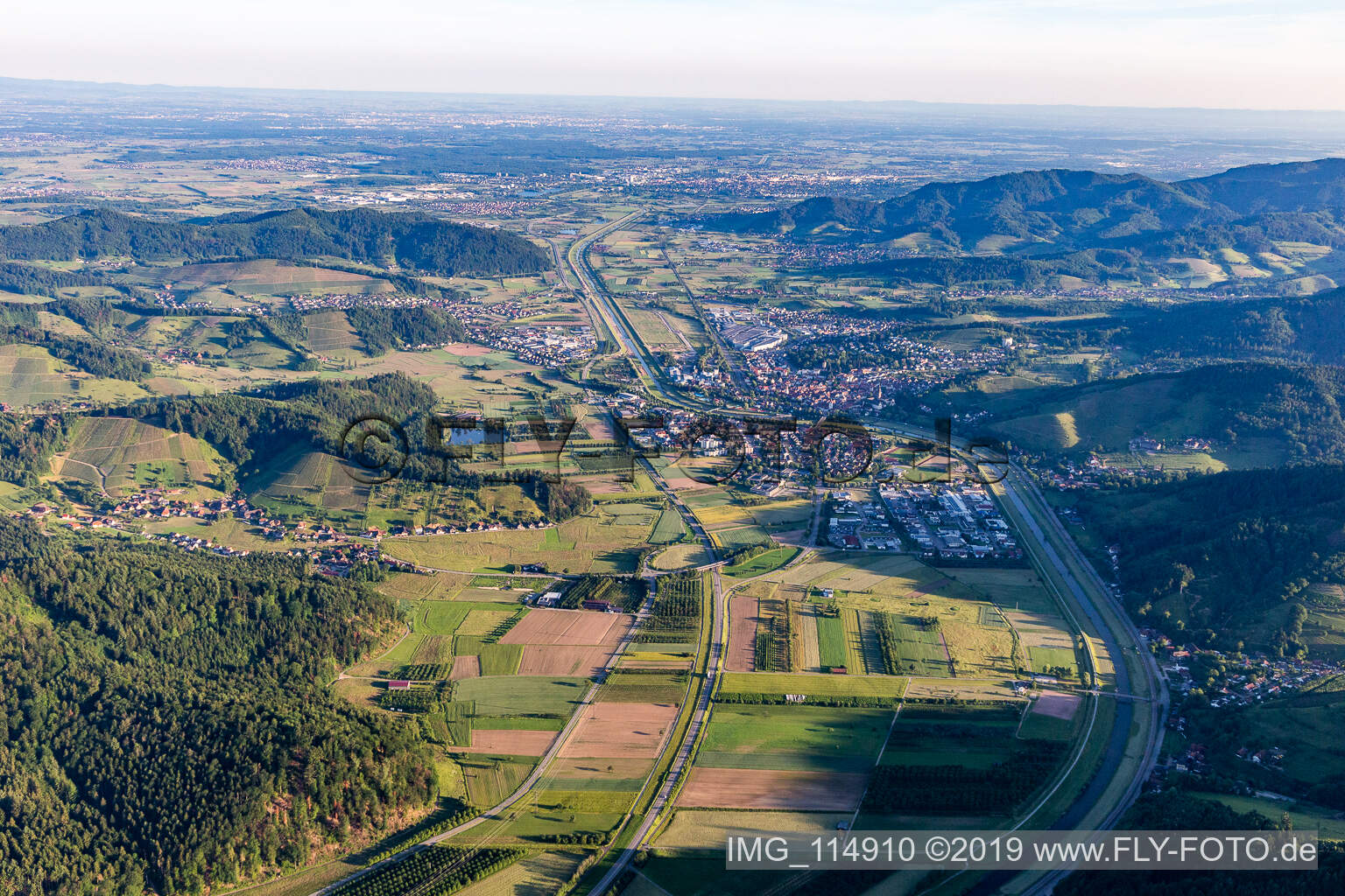 Vue aérienne de Gengenbach dans le département Bade-Wurtemberg, Allemagne