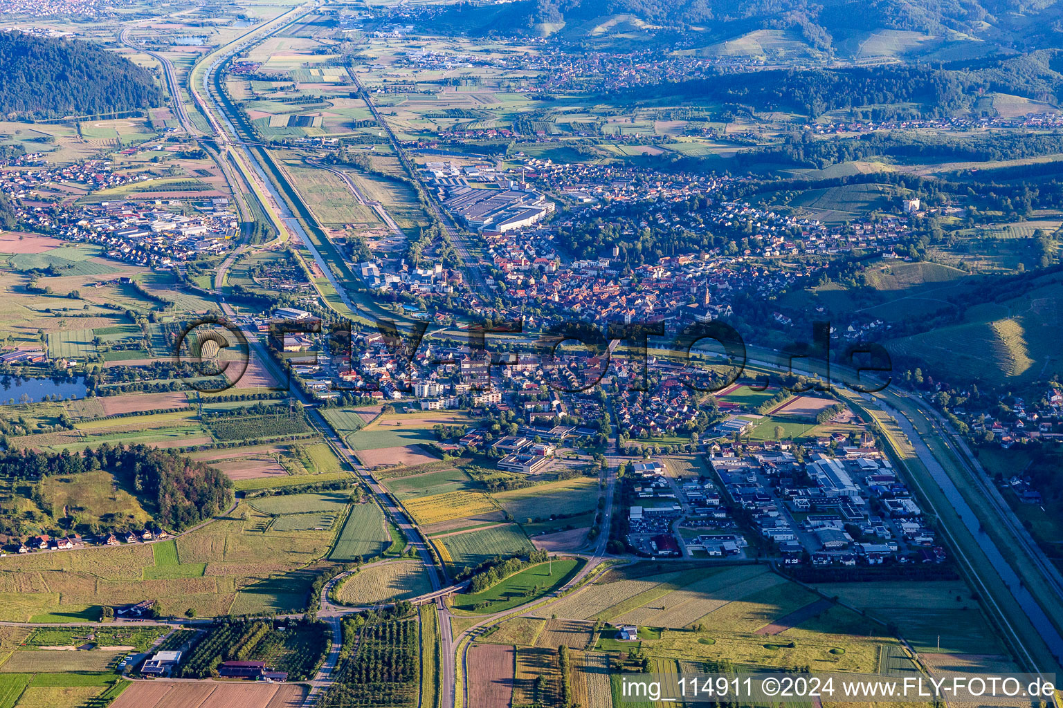 Vue aérienne de Gengenbach dans le département Bade-Wurtemberg, Allemagne