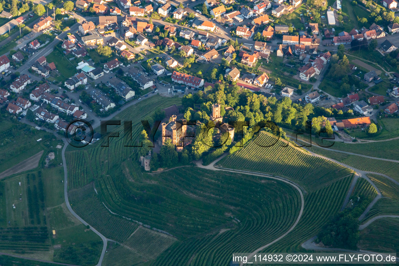 Vue aérienne de Verrouiller Ortenberg à Ortenberg dans le département Bade-Wurtemberg, Allemagne