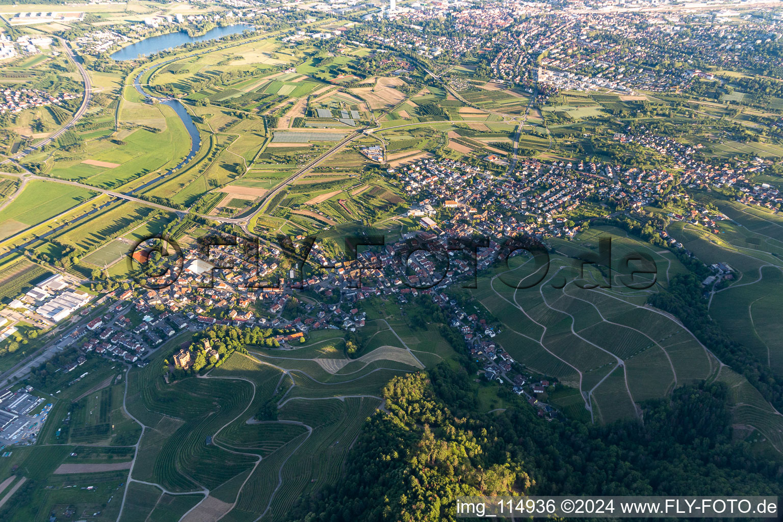 Vue aérienne de Ohlsbach dans le département Bade-Wurtemberg, Allemagne