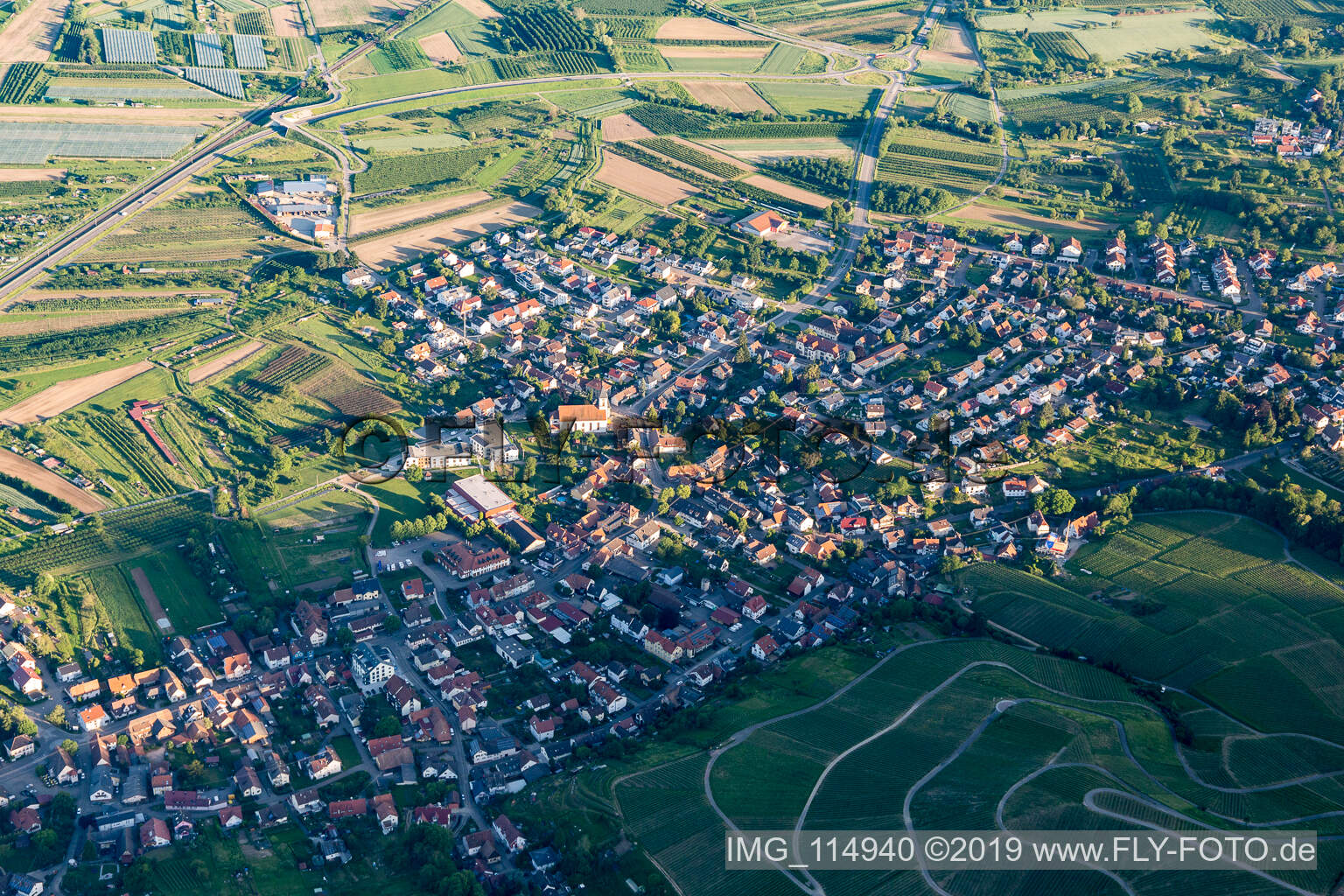 Vue aérienne de Ortenberg dans le département Bade-Wurtemberg, Allemagne