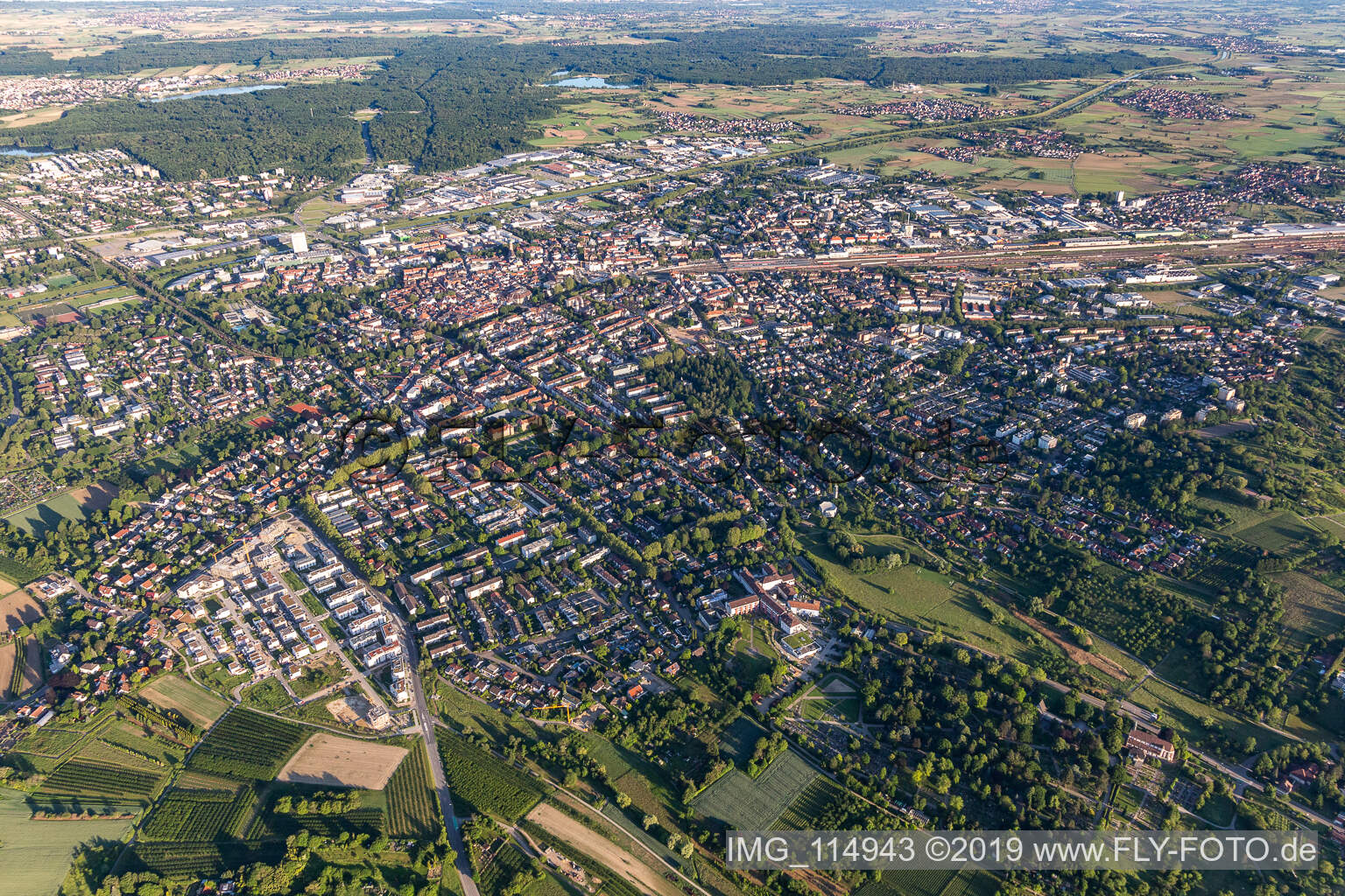 Vue aérienne de Offenburg dans le département Bade-Wurtemberg, Allemagne