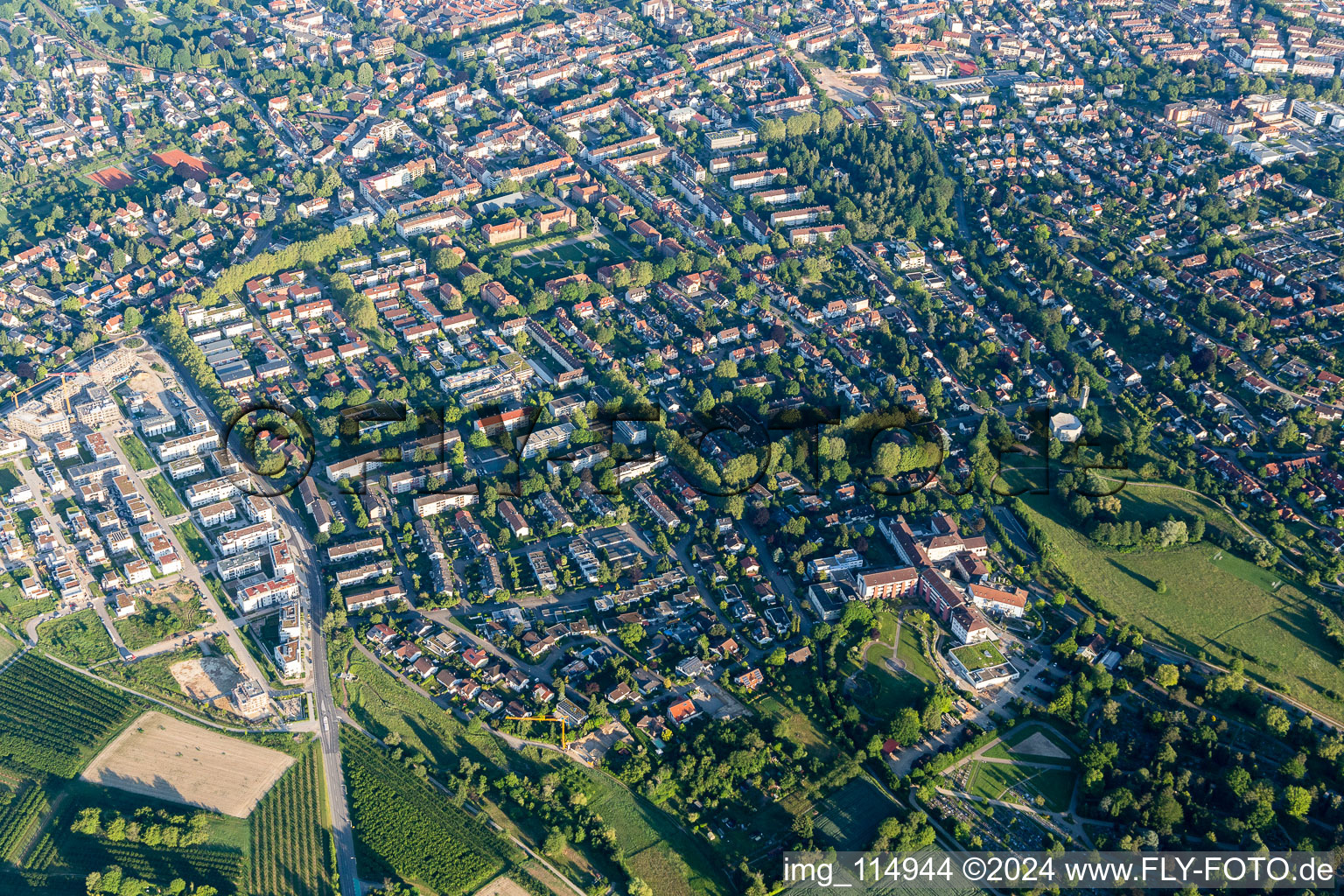 Vue aérienne de Offenburg dans le département Bade-Wurtemberg, Allemagne