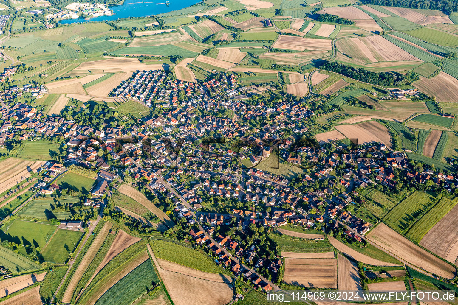 Vue aérienne de Quartier Legelshurst in Willstätt dans le département Bade-Wurtemberg, Allemagne