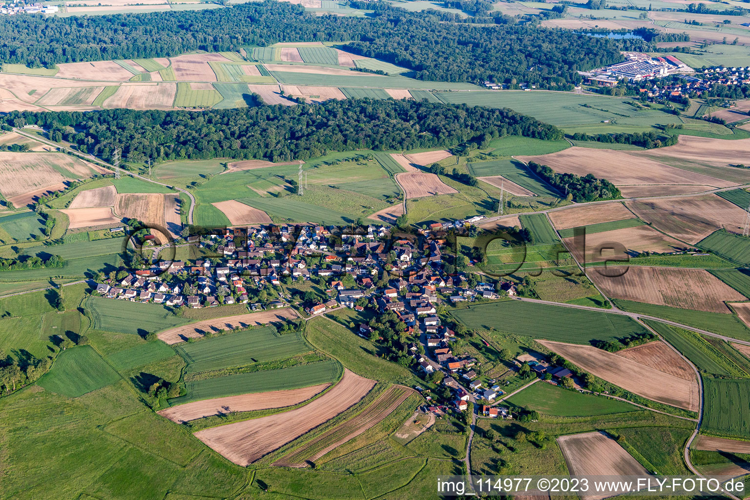 Vue aérienne de De l'est à le quartier Zierolshofen in Kehl dans le département Bade-Wurtemberg, Allemagne