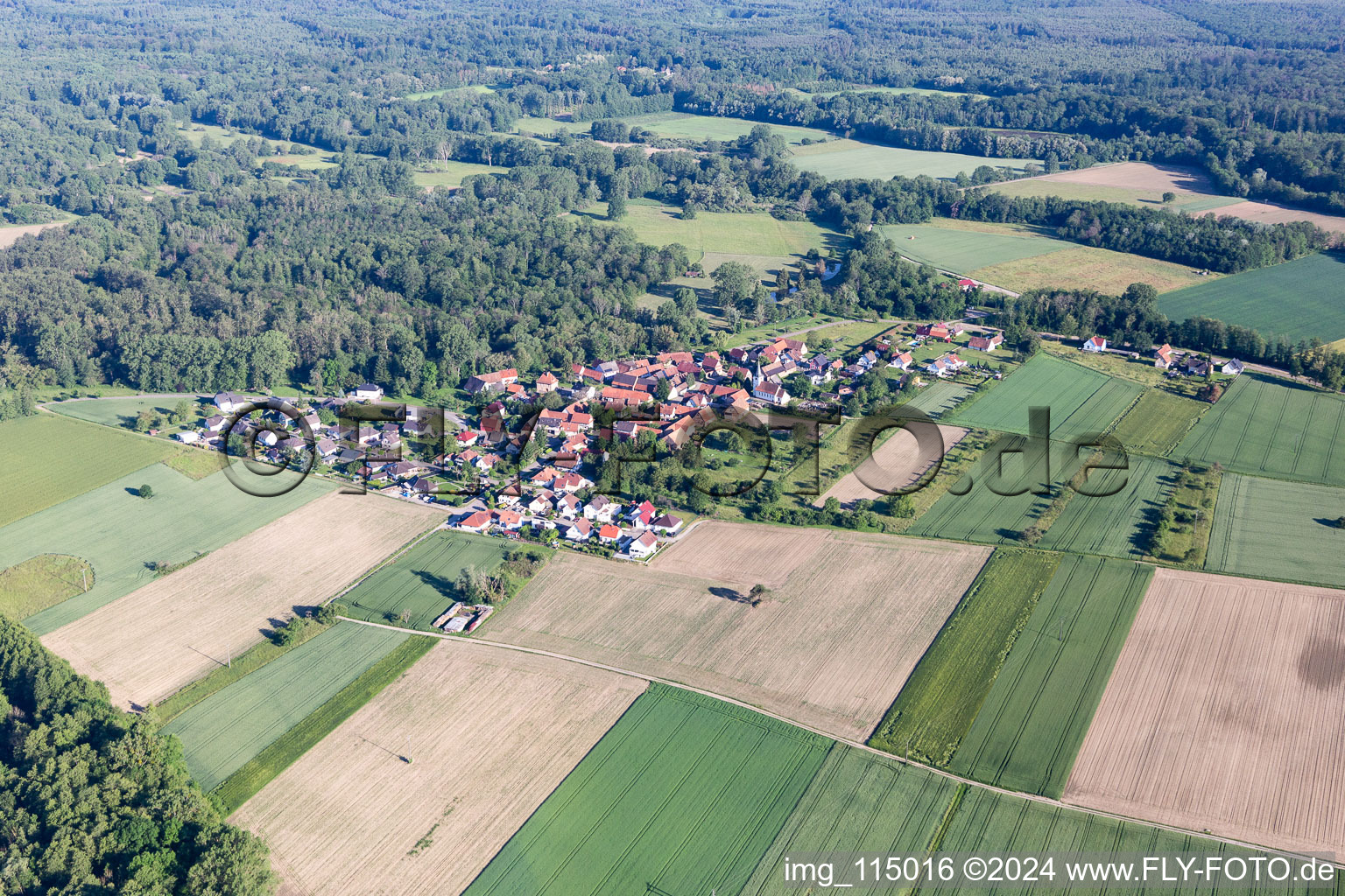 Photographie aérienne de Kauffenheim dans le département Bas Rhin, France