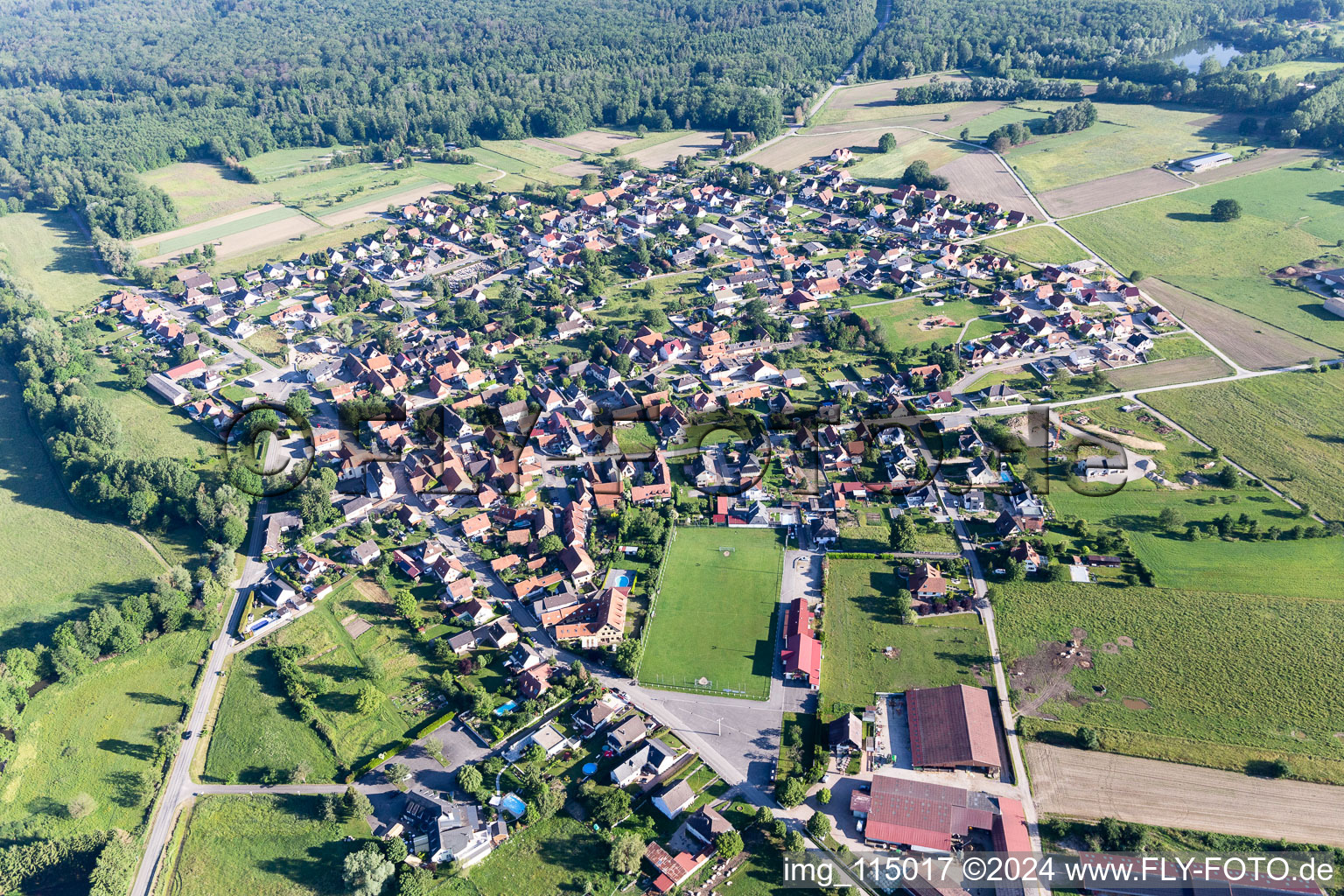 Forstfeld dans le département Bas Rhin, France hors des airs