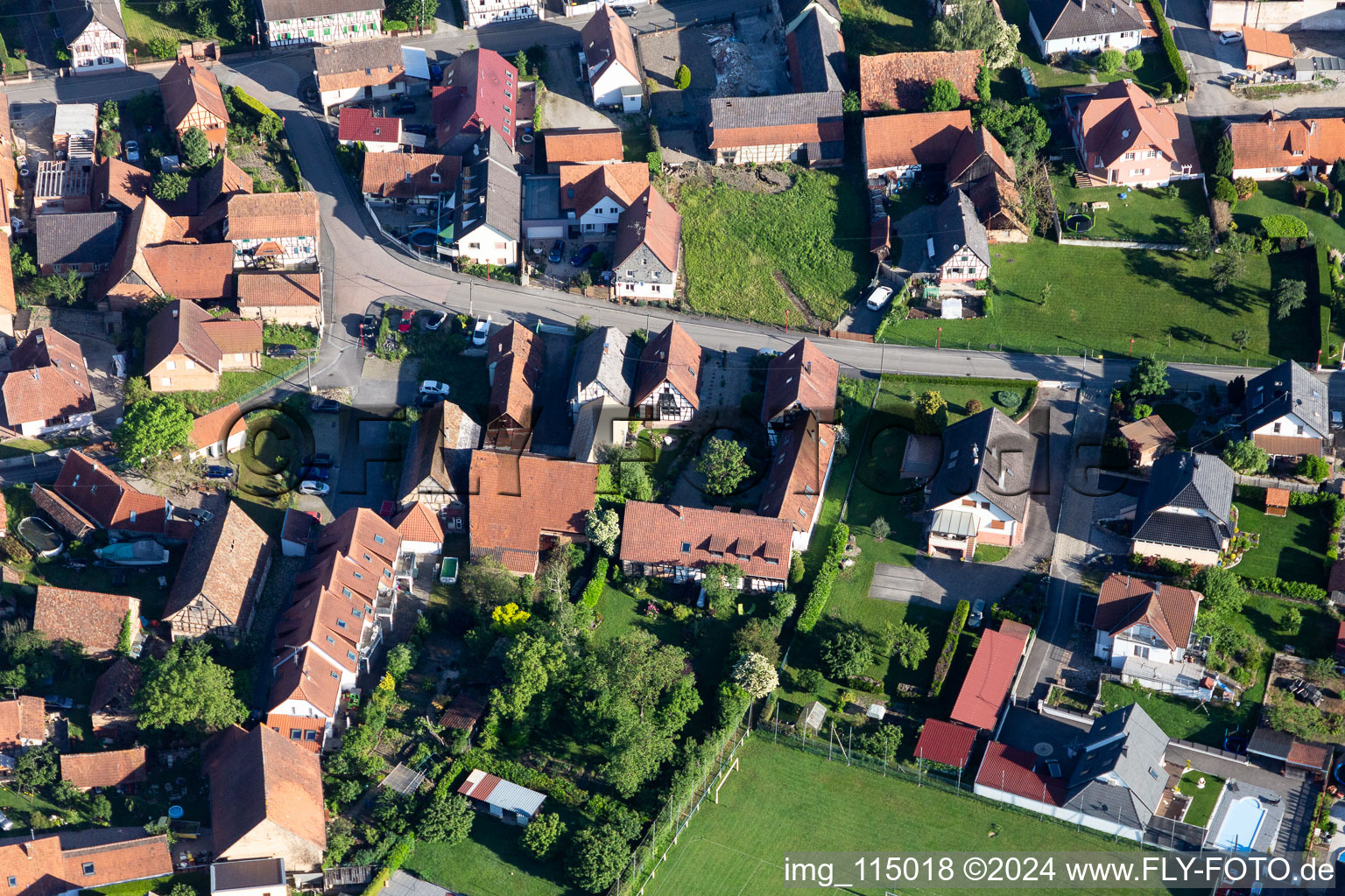 Forstfeld dans le département Bas Rhin, France vue d'en haut