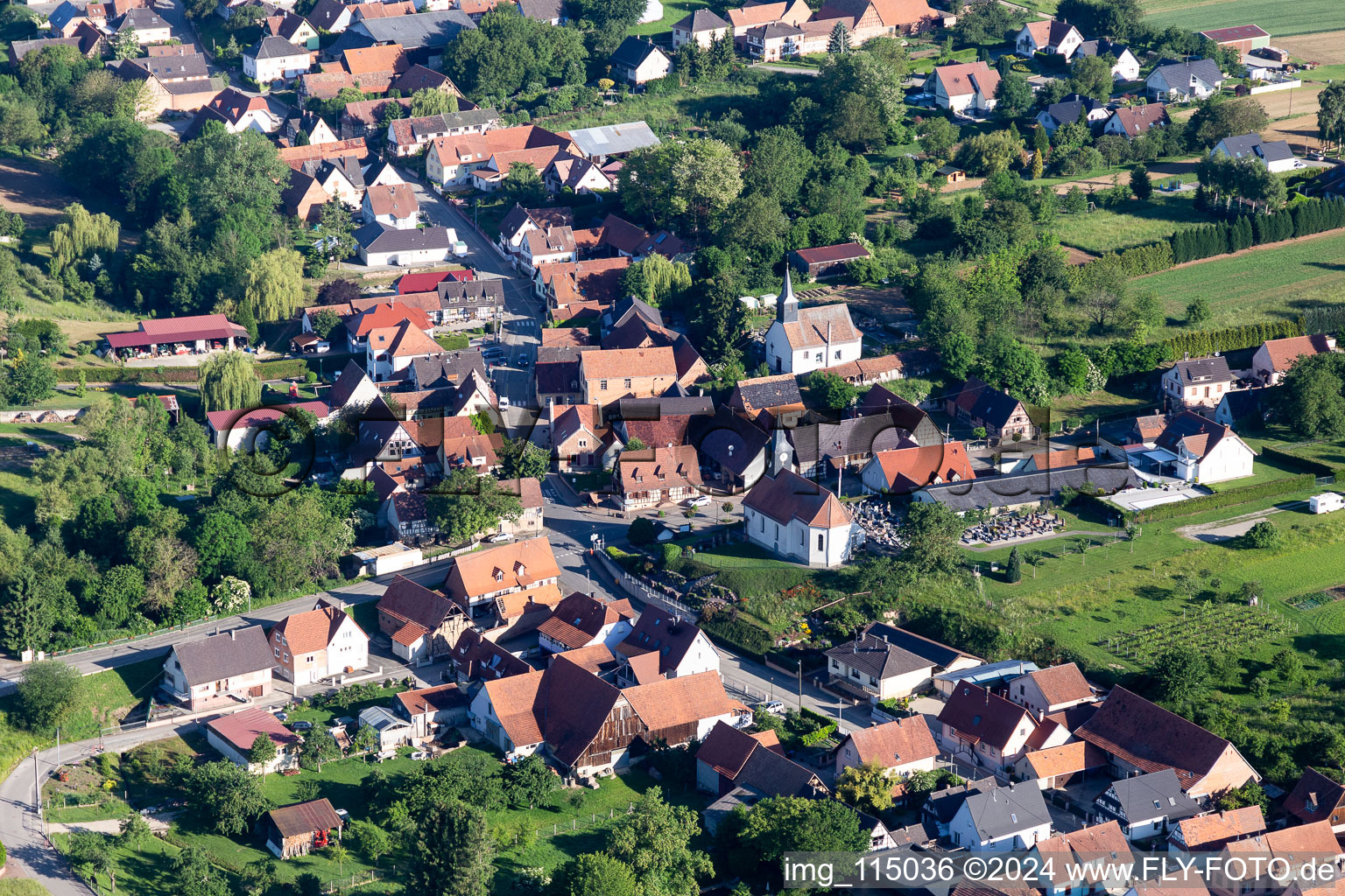 Photographie aérienne de Wintzenbach dans le département Bas Rhin, France