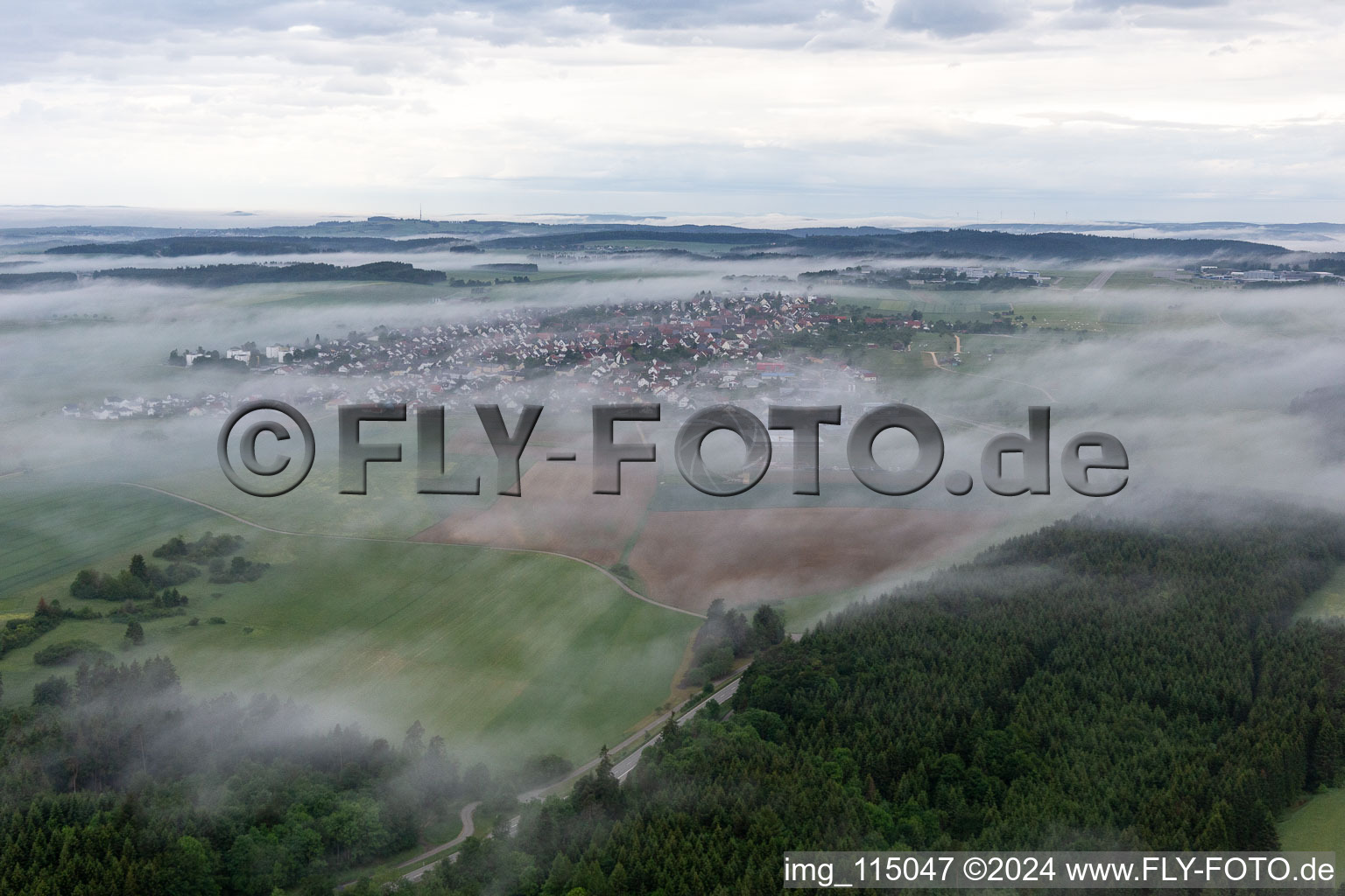 Photographie aérienne de Neuhausen ob Eck dans le département Bade-Wurtemberg, Allemagne