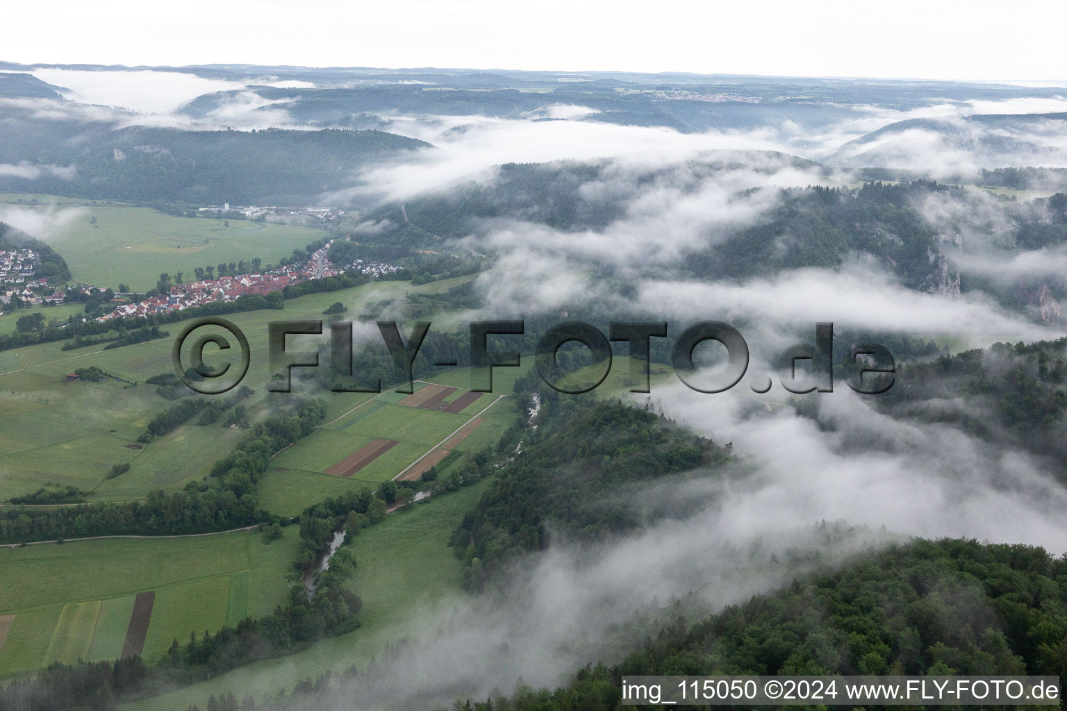 Image drone de Fridingen an der Donau dans le département Bade-Wurtemberg, Allemagne