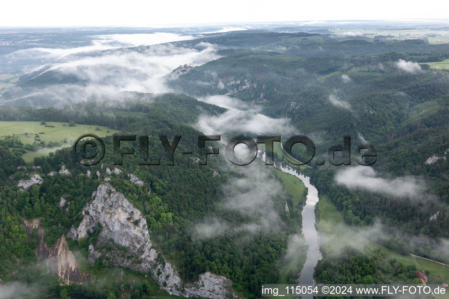 Photographie aérienne de Percée du Danube à Fridingen an der Donau dans le département Bade-Wurtemberg, Allemagne