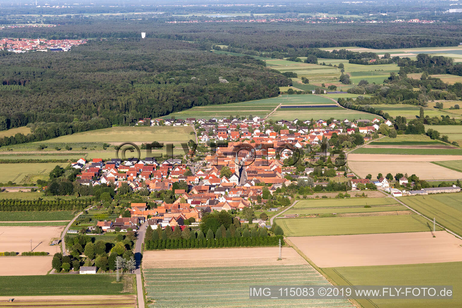 Erlenbach bei Kandel dans le département Rhénanie-Palatinat, Allemagne d'un drone