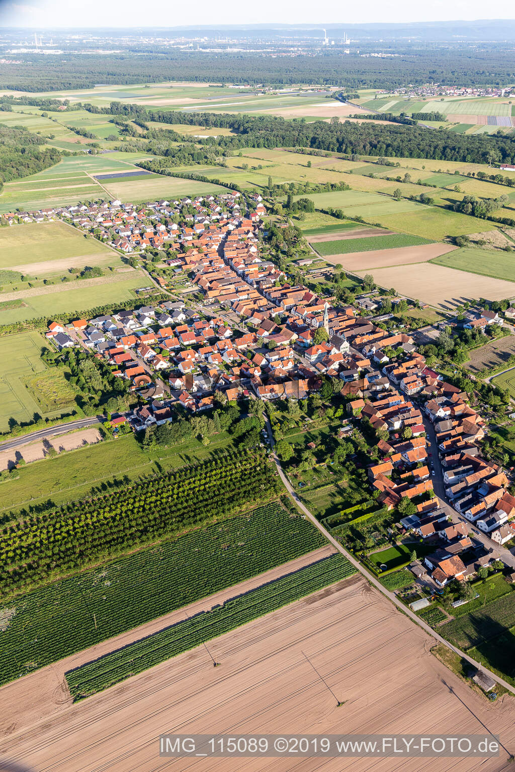 Erlenbach bei Kandel dans le département Rhénanie-Palatinat, Allemagne d'en haut