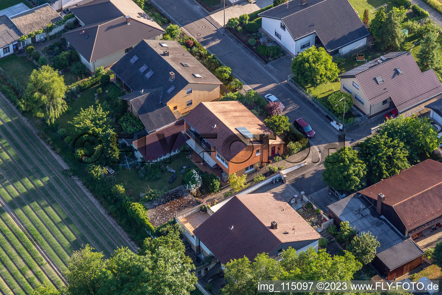 Quartier Hayna in Herxheim bei Landau dans le département Rhénanie-Palatinat, Allemagne depuis l'avion