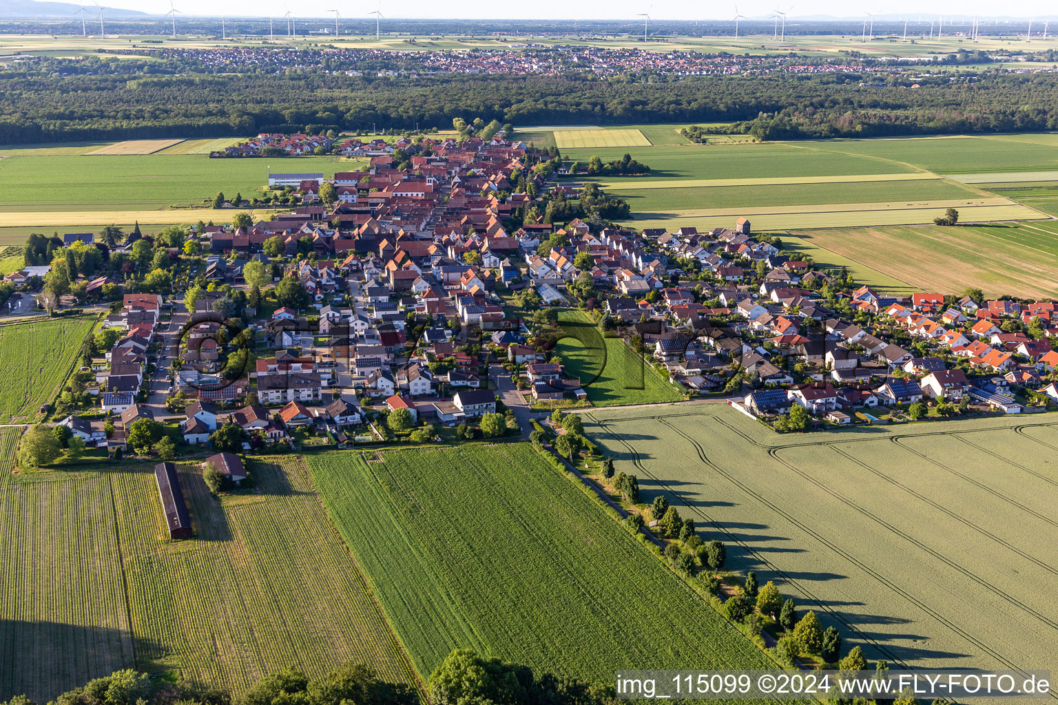 Quartier Hayna in Herxheim bei Landau dans le département Rhénanie-Palatinat, Allemagne vue du ciel