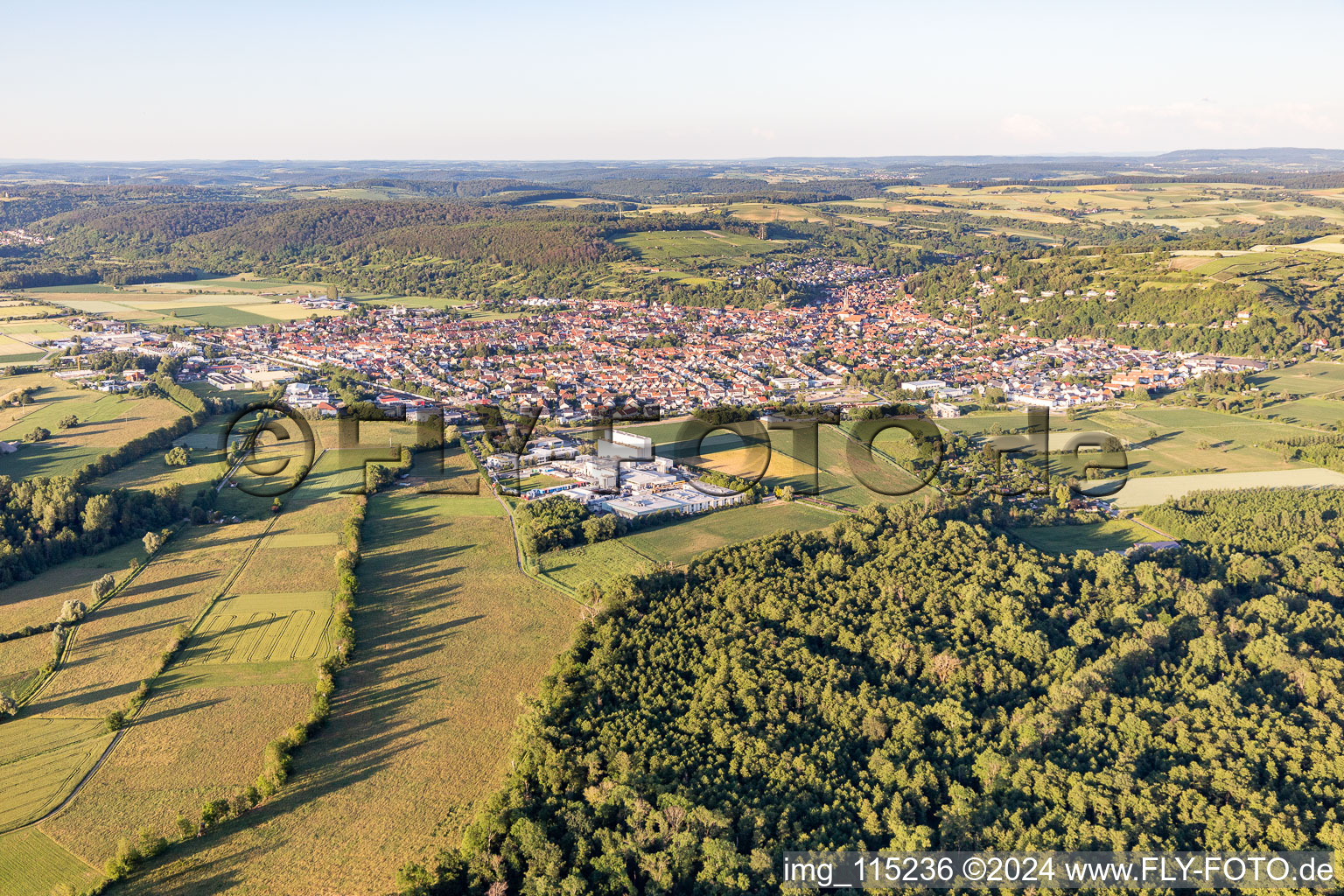 Weingarten dans le département Bade-Wurtemberg, Allemagne d'en haut