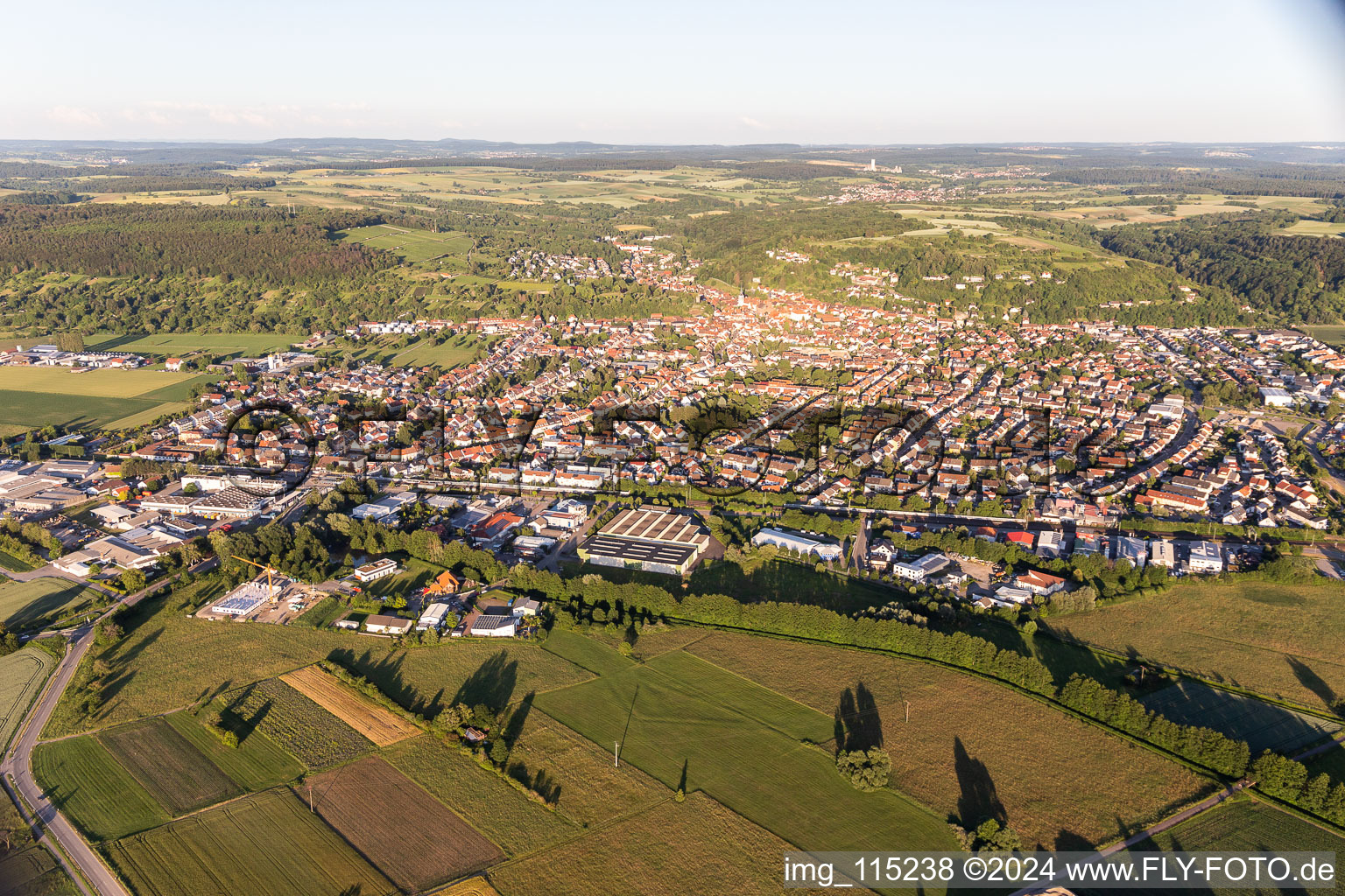 Weingarten dans le département Bade-Wurtemberg, Allemagne hors des airs