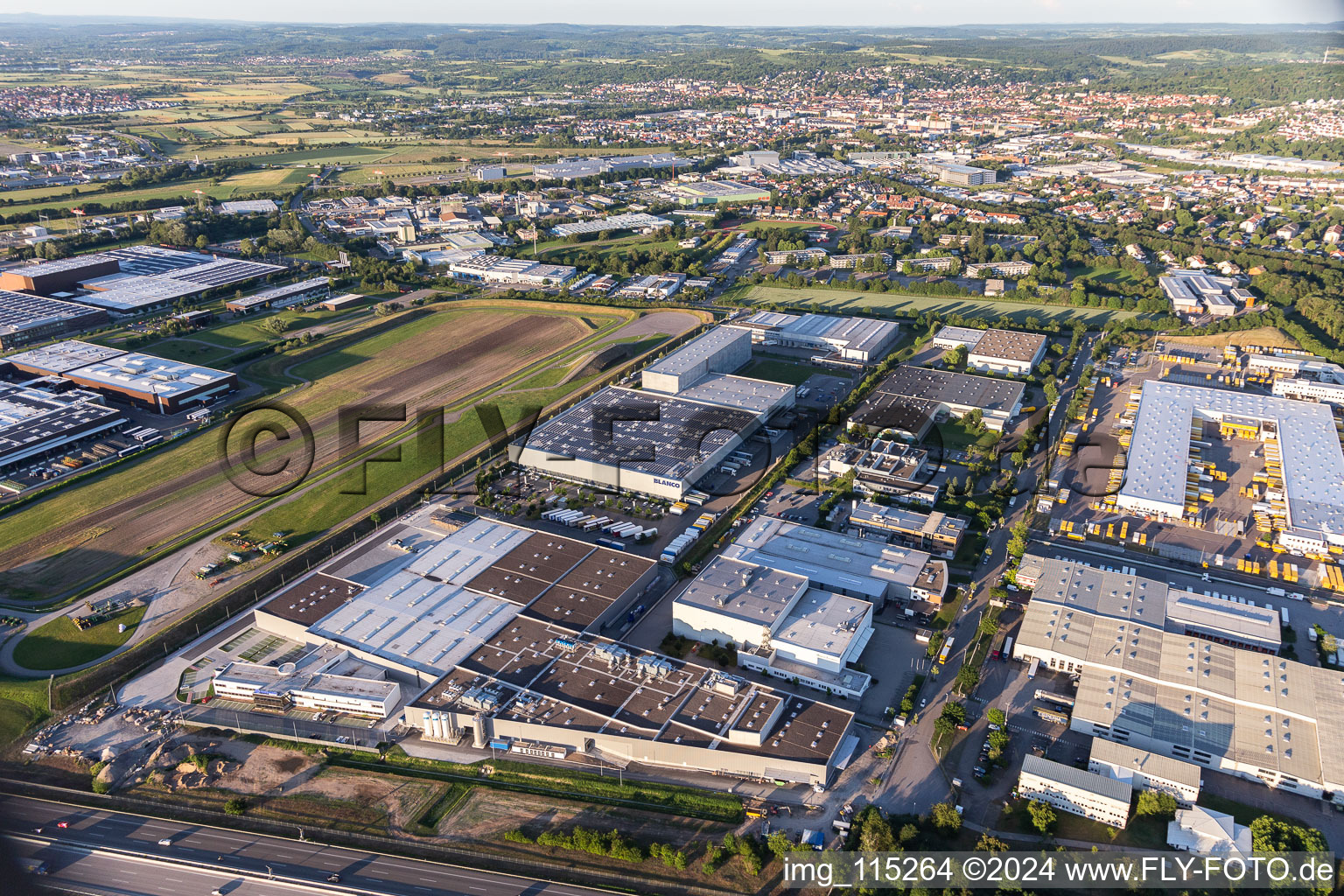 Vue aérienne de Terrain d'essai John Deere à Bruchsal dans le département Bade-Wurtemberg, Allemagne