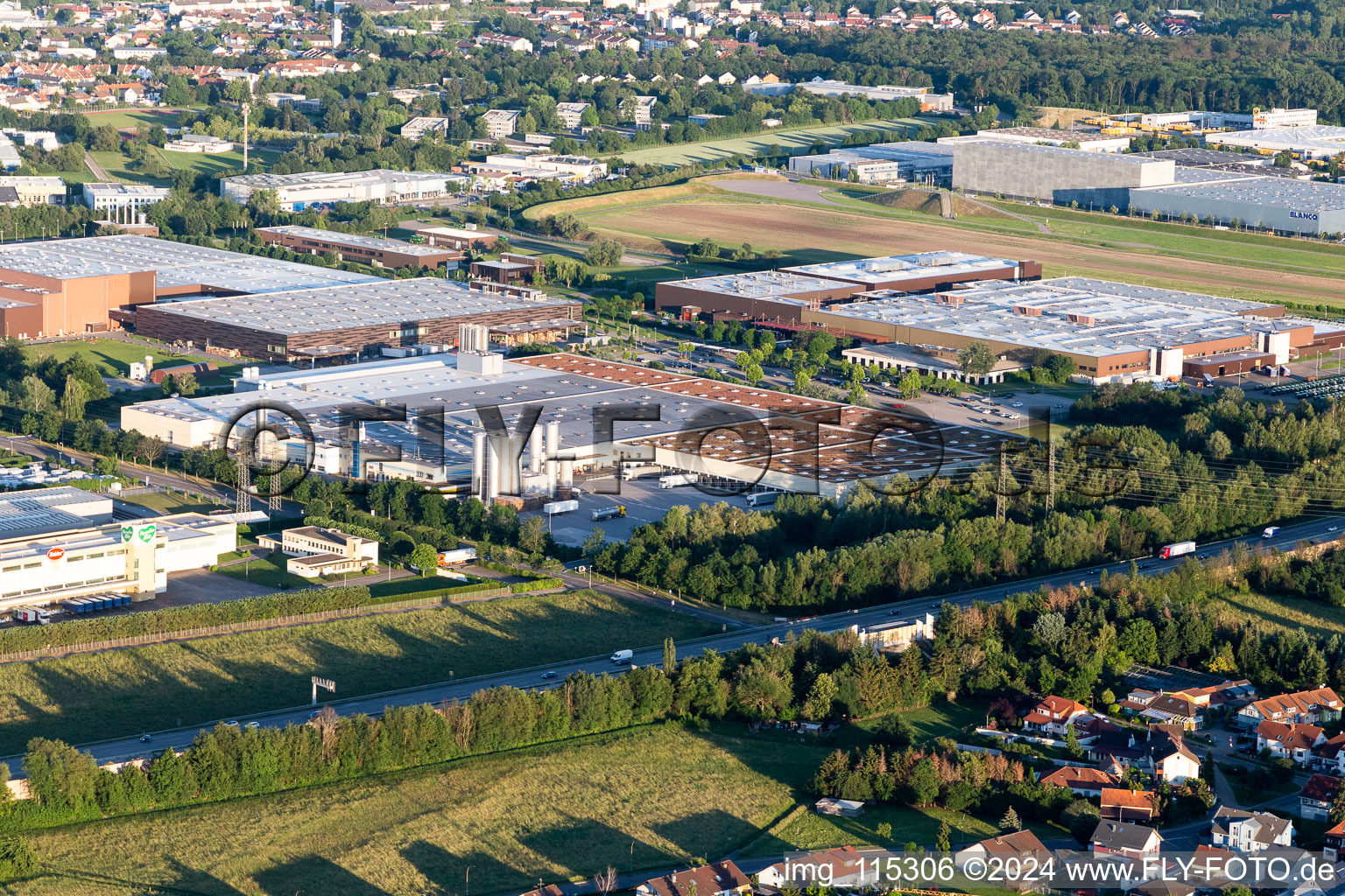 Photographie aérienne de Groupe Refresco à Bruchsal dans le département Bade-Wurtemberg, Allemagne